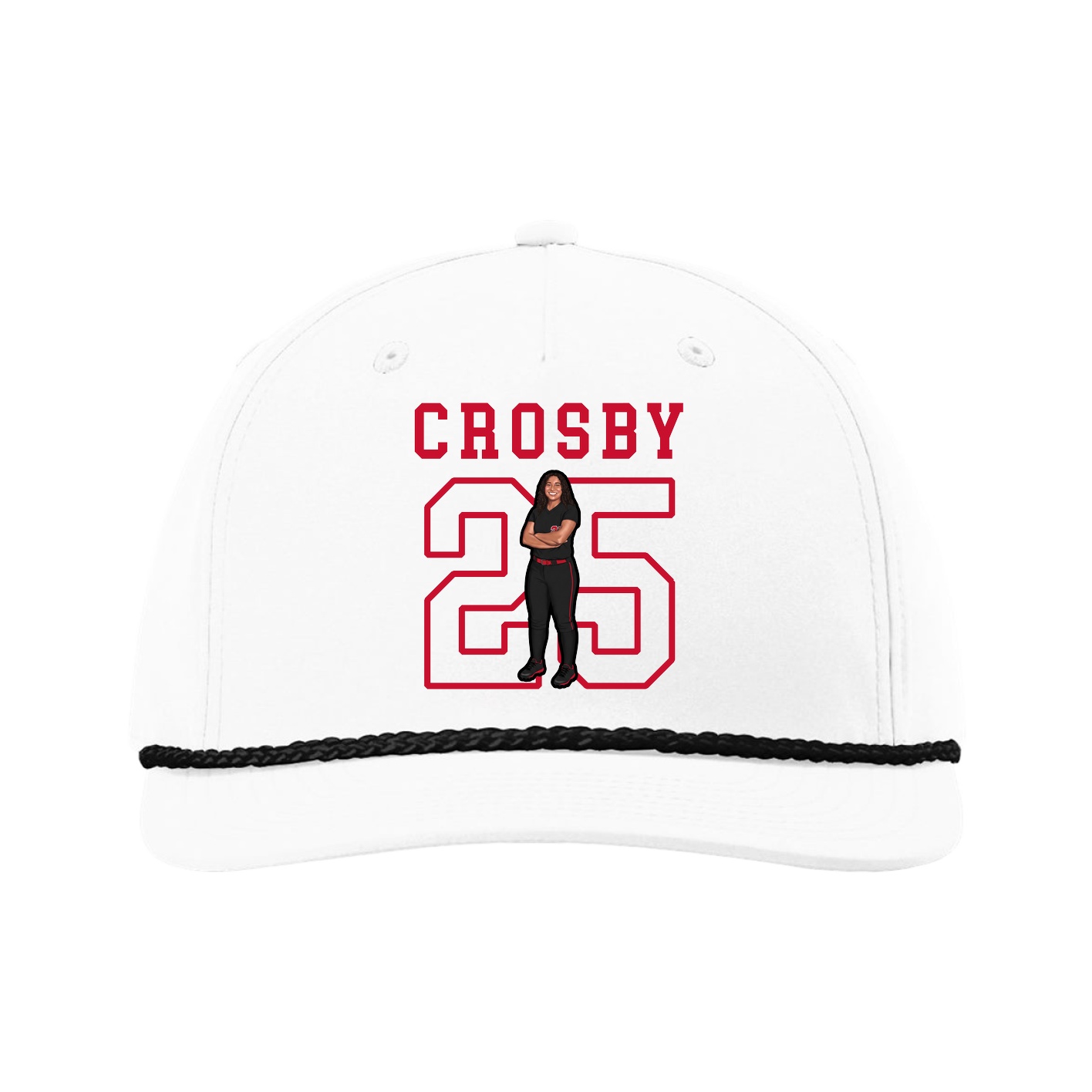 Five-Panel Classic Rope Cap — Shirsey in White