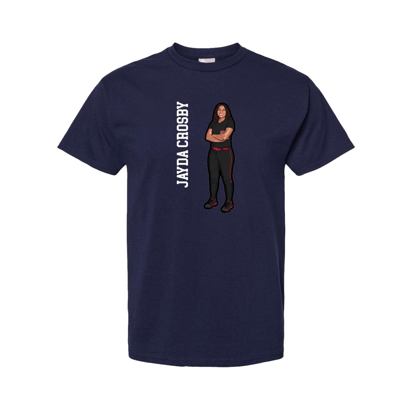 Youth Tee — Name Vertical in Navy