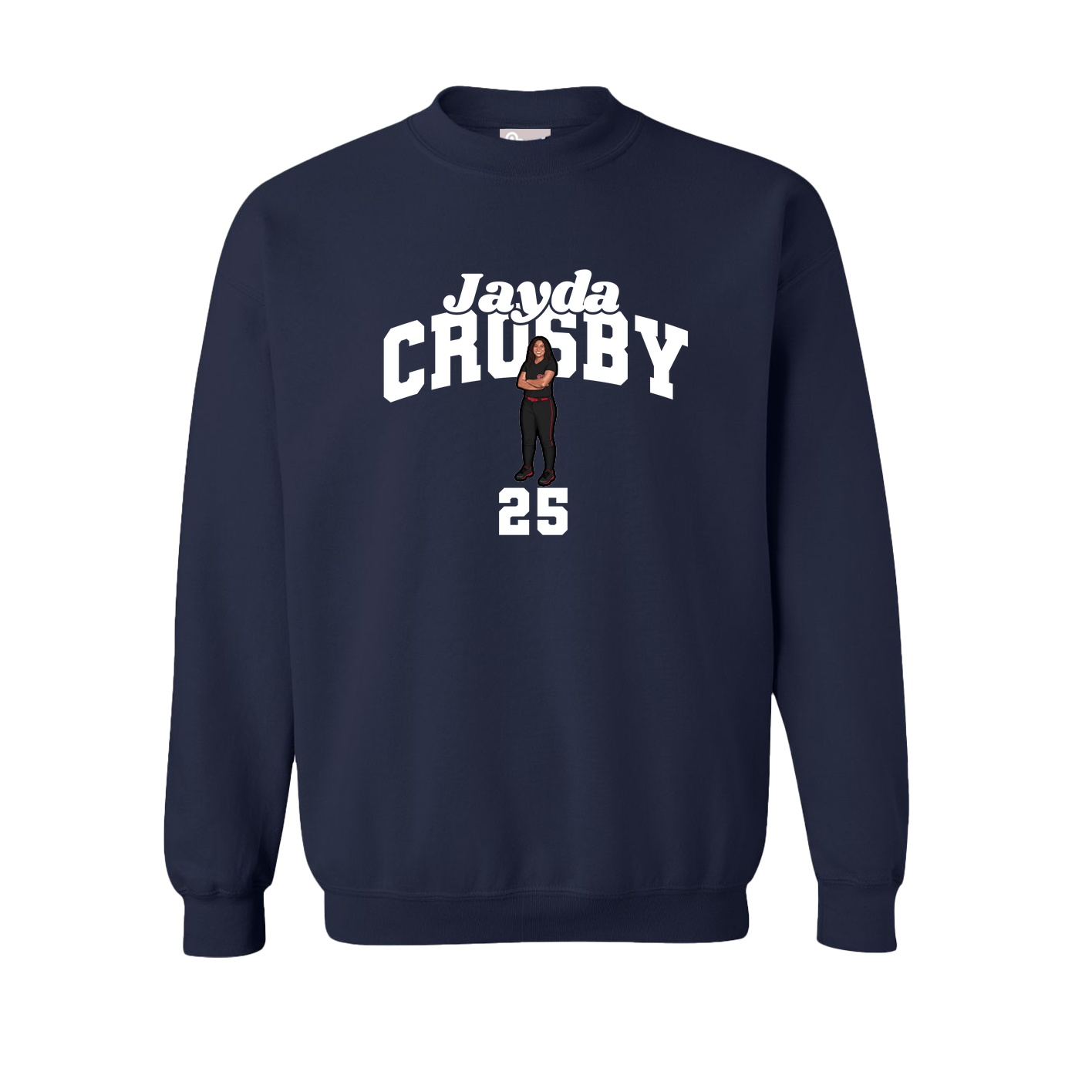 Fleece Crew — Signature Arch in Navy
