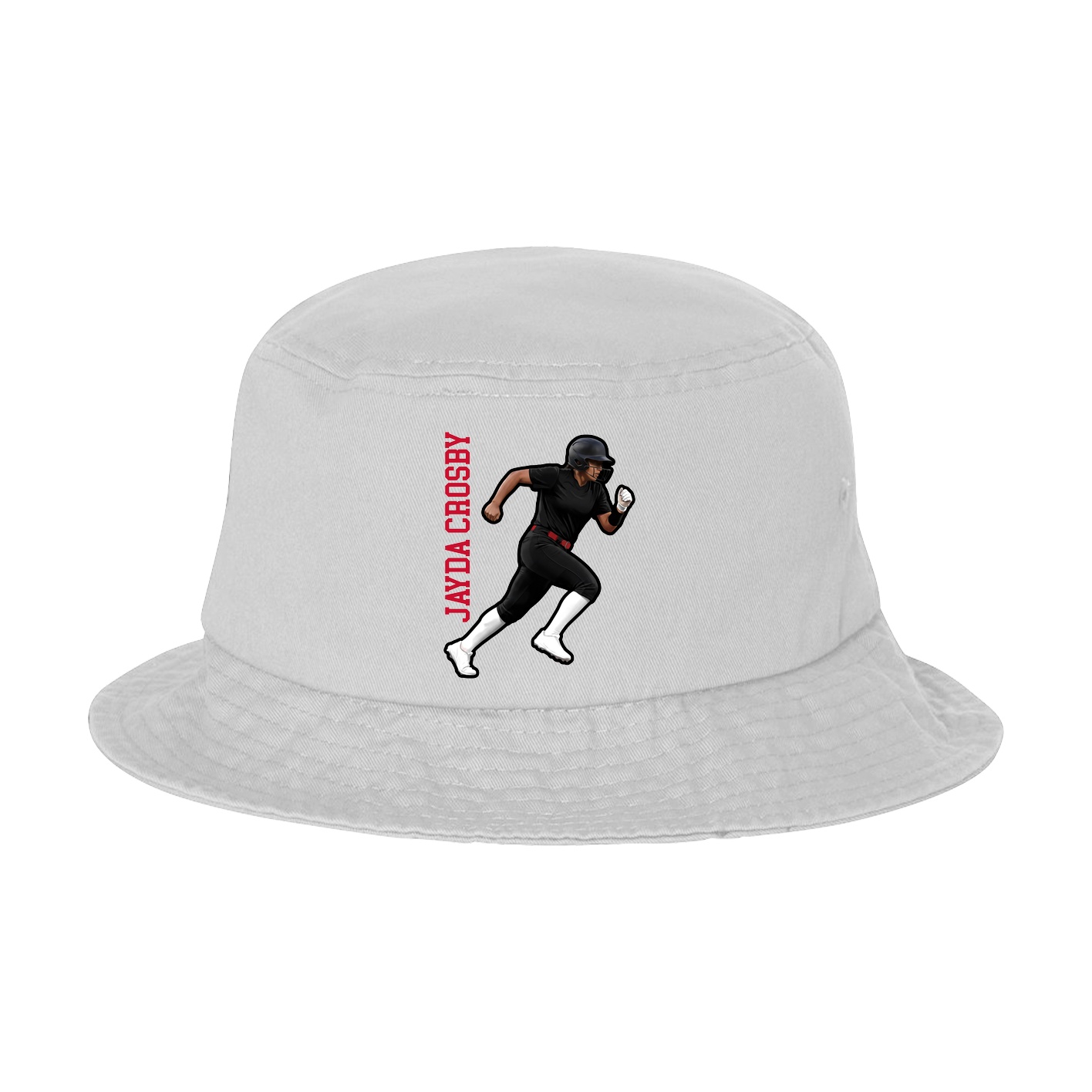 Bucket Cap — Name Vertical in White