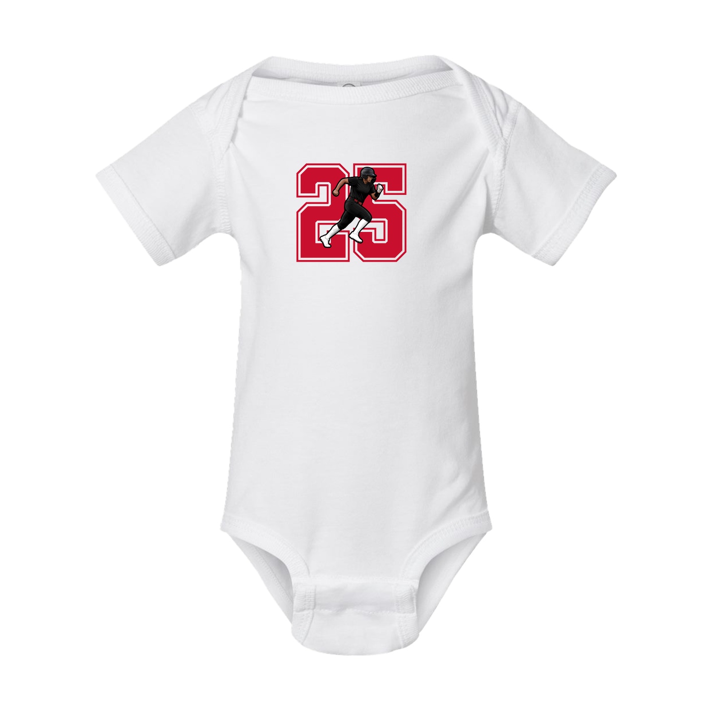 Baby Onesie — Number in White
