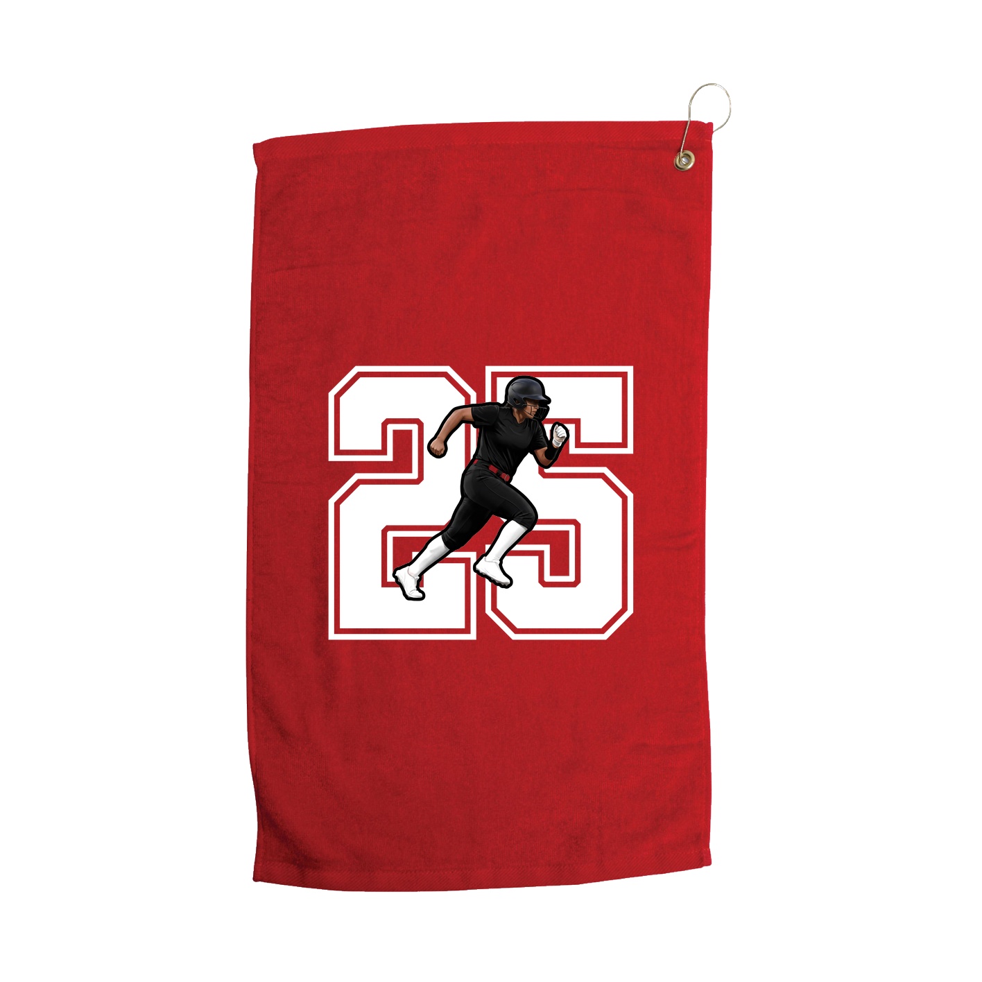Golf Towel — Number in Red