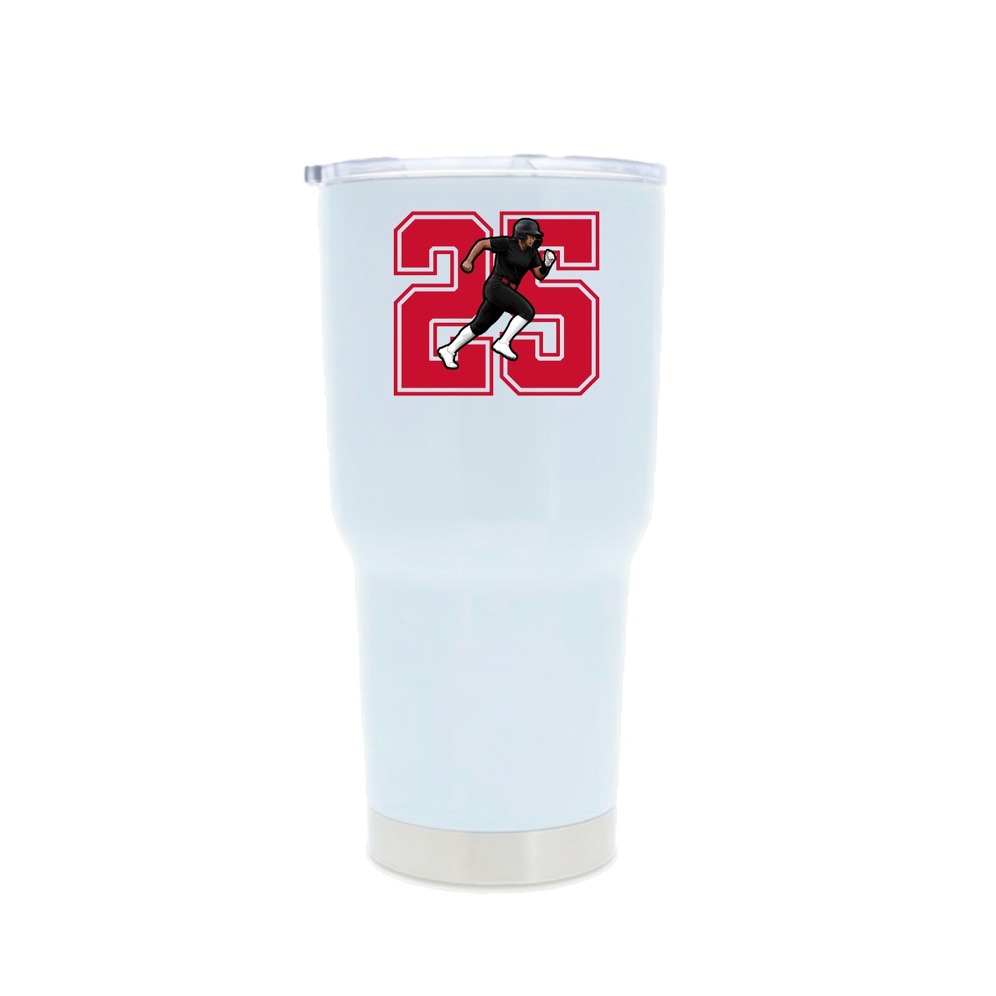 30oz Stainless Steel Tumbler — Number in White