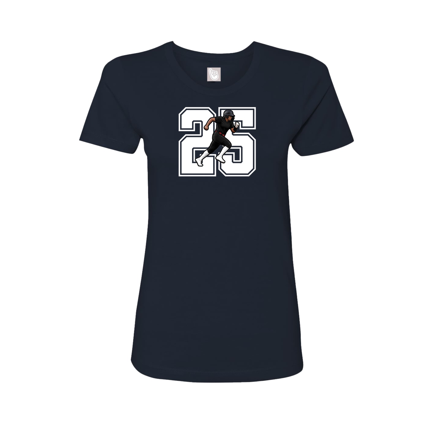 Womens Tee — Number in Navy