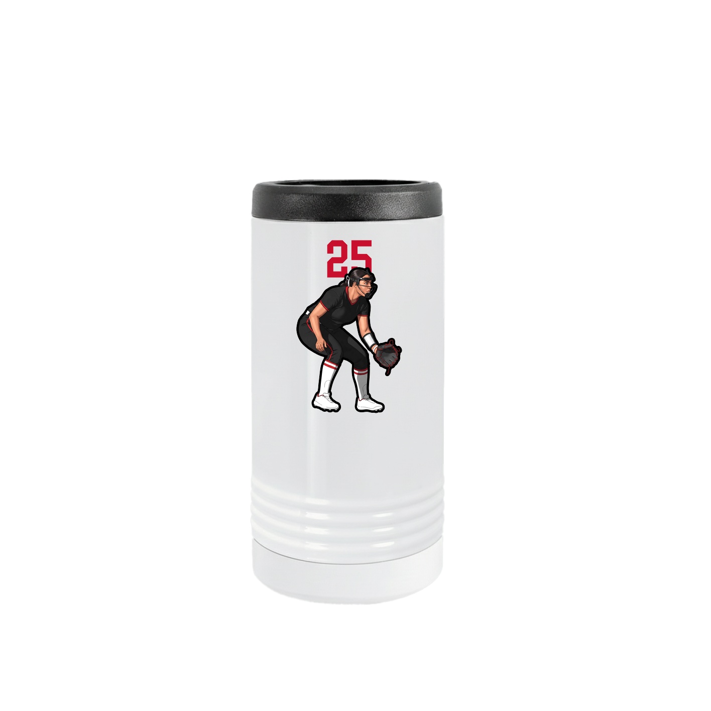 Slim Beverage Holder — Number Top in White