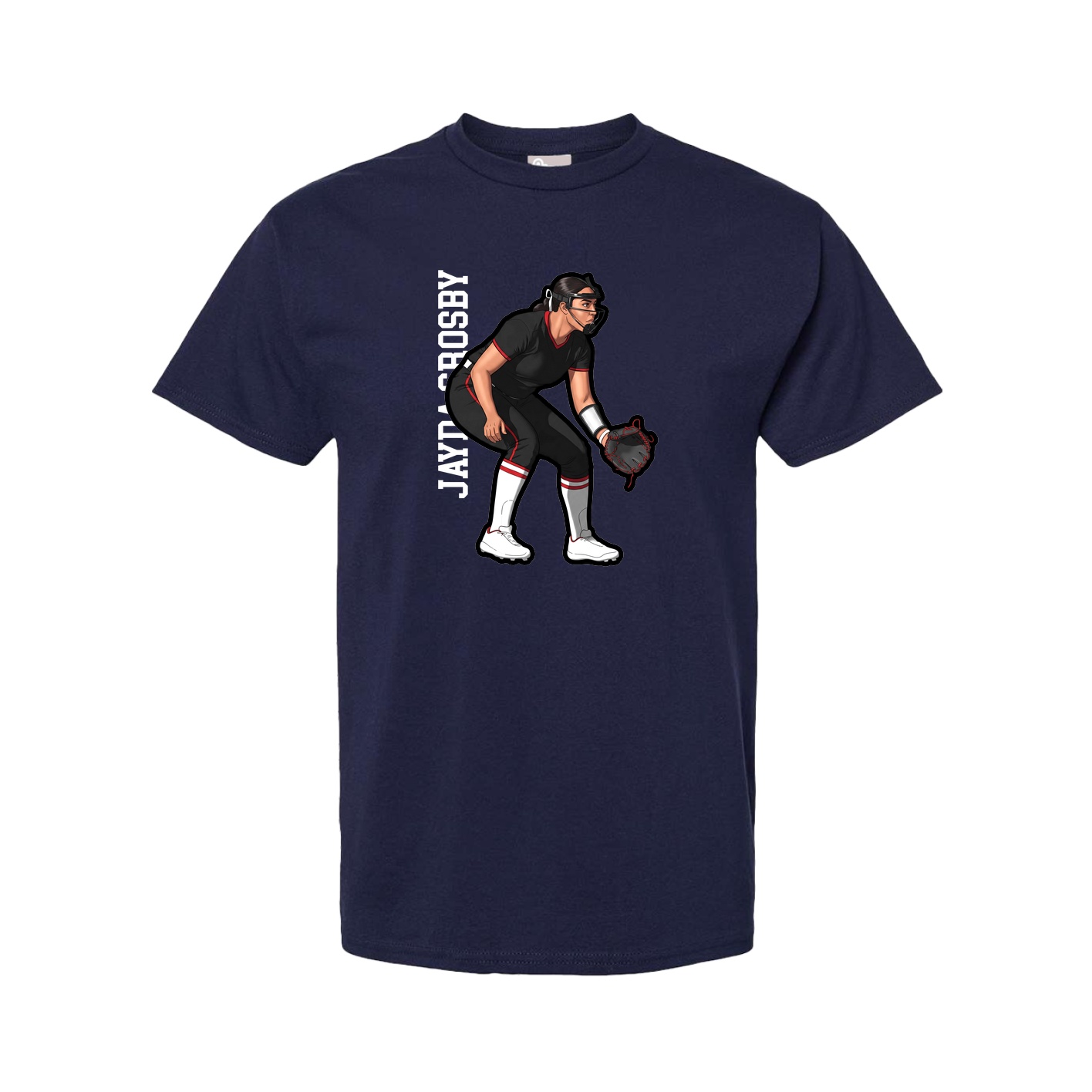 Tee — Name Vertical in Navy