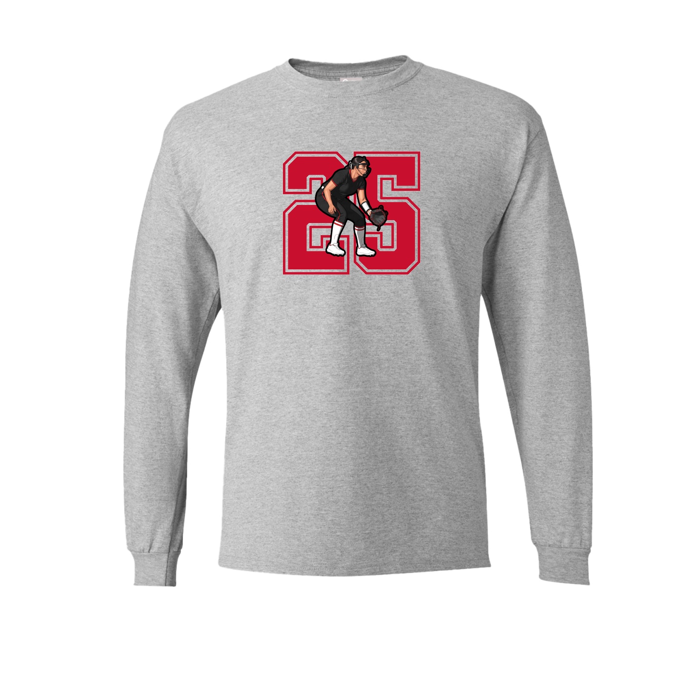Long Sleeve Tee — Number in Grey