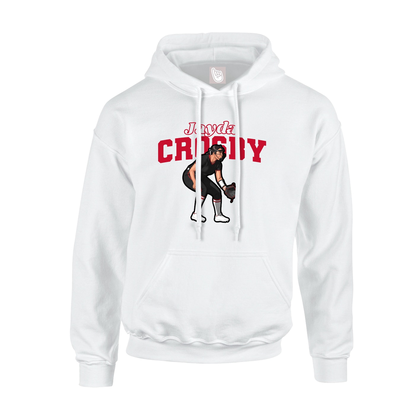 Hoodie — Name Arch in White