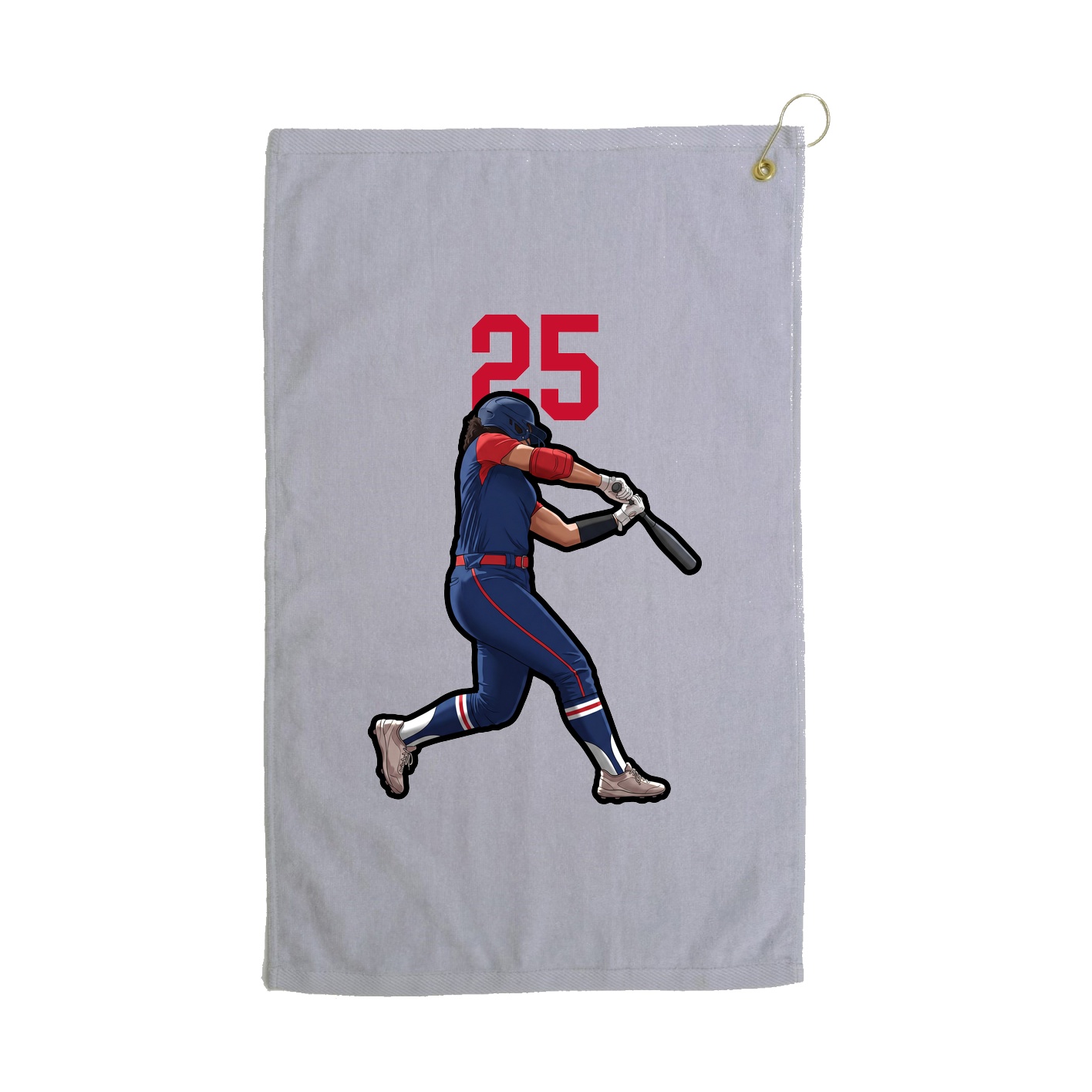 Golf Towel — Number Top in Grey