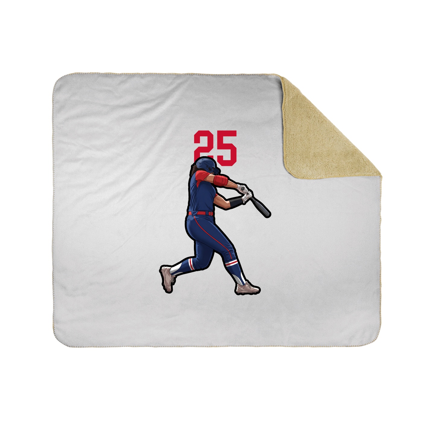 Throw Blanket — Number Top in White