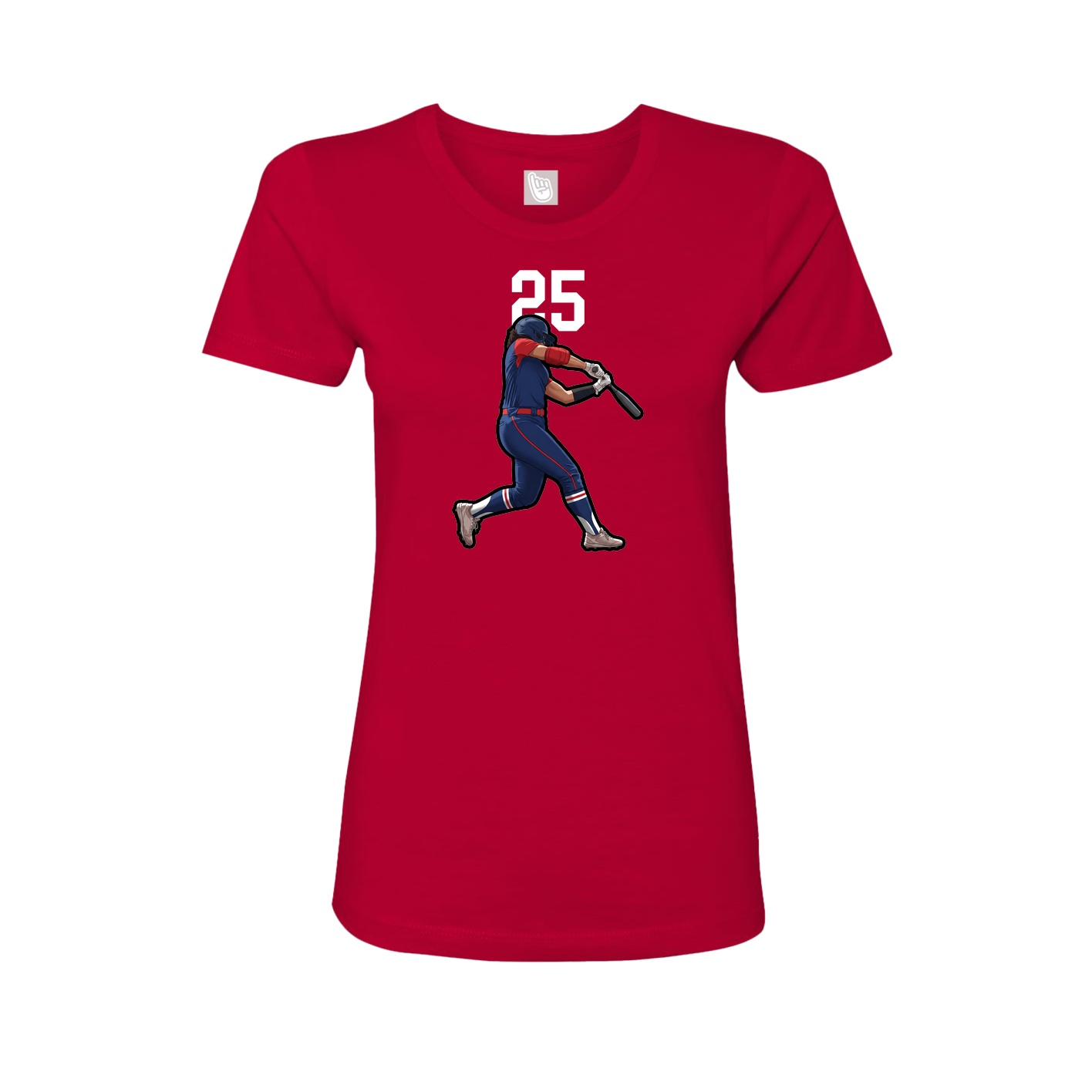 Womens Tee — Number Top in Red