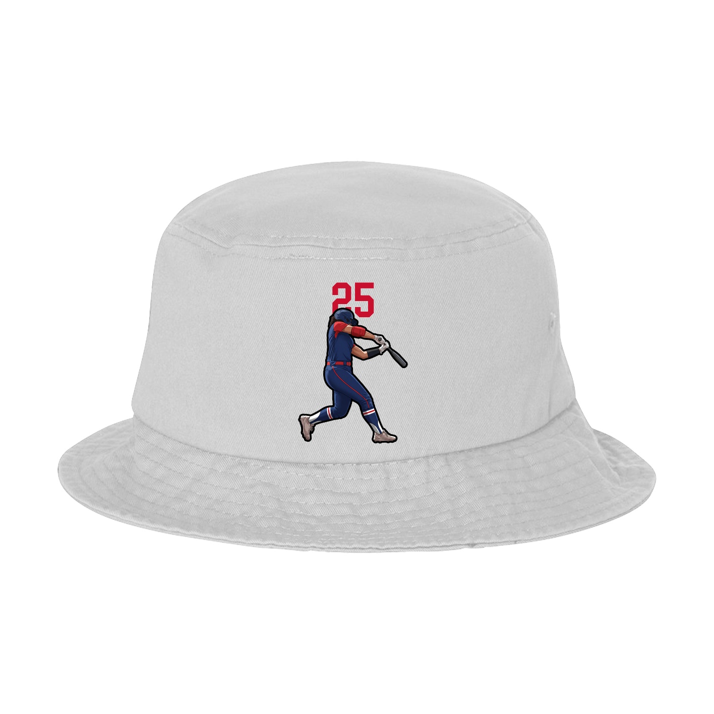 Bucket Cap — Number Top in White
