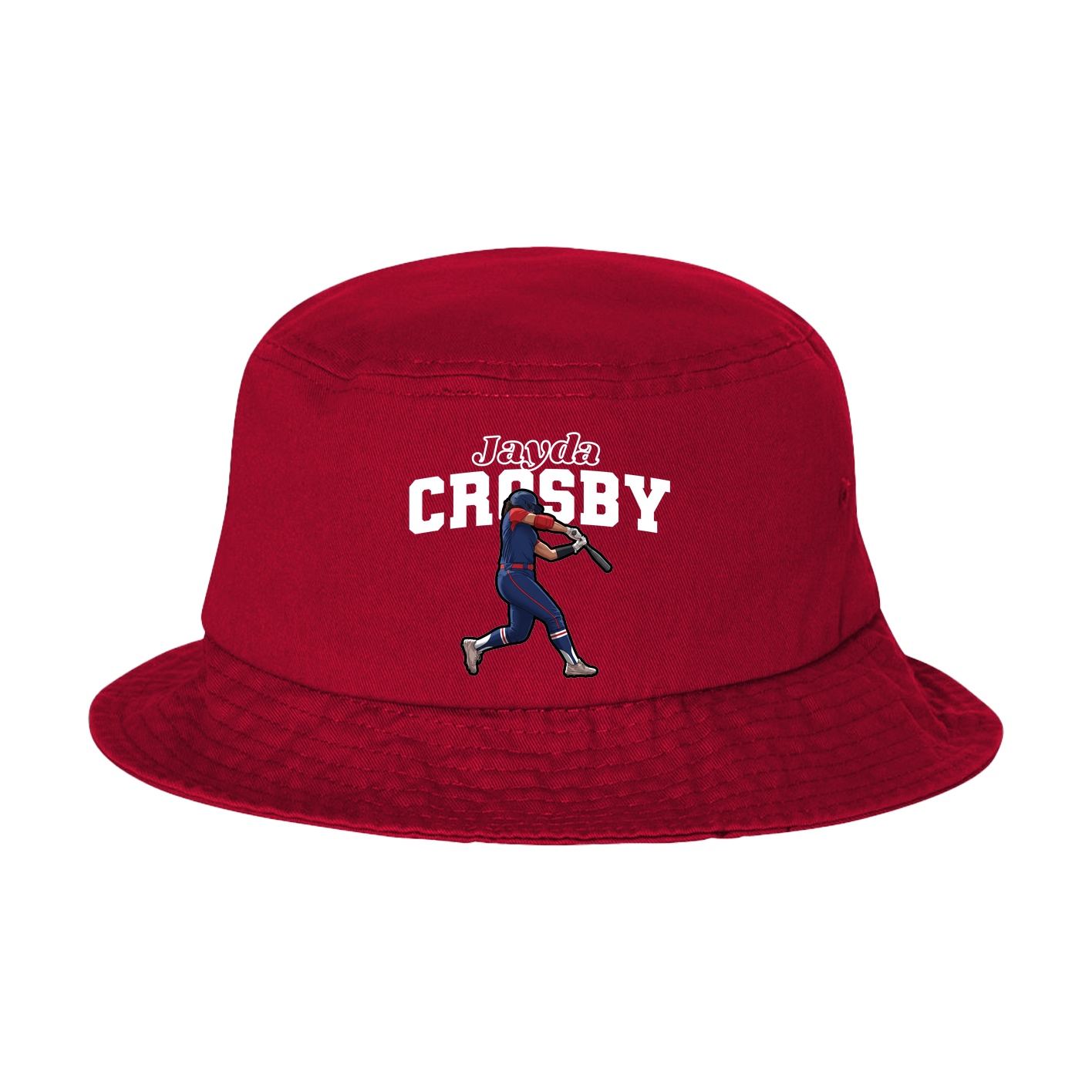 Bucket Cap — Name Arch in Red