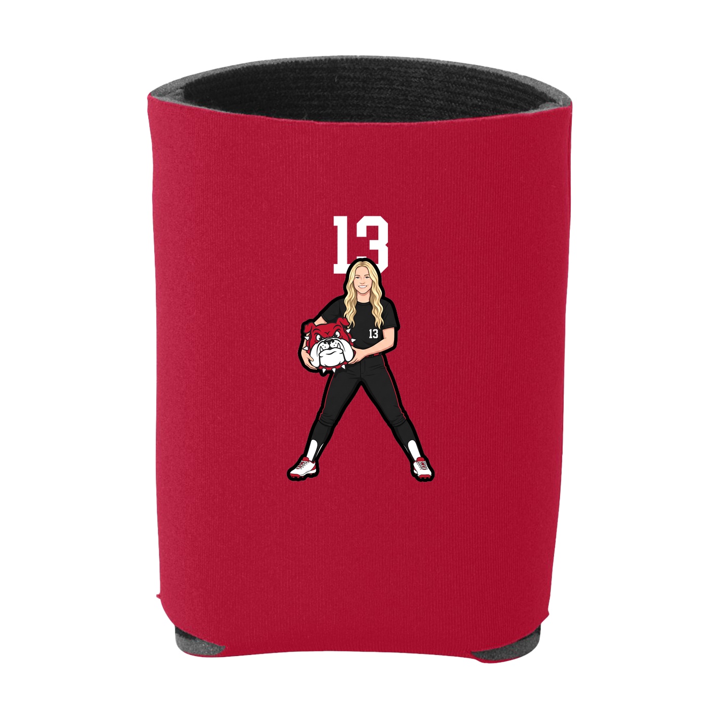 Can Holder — Number Top in Red