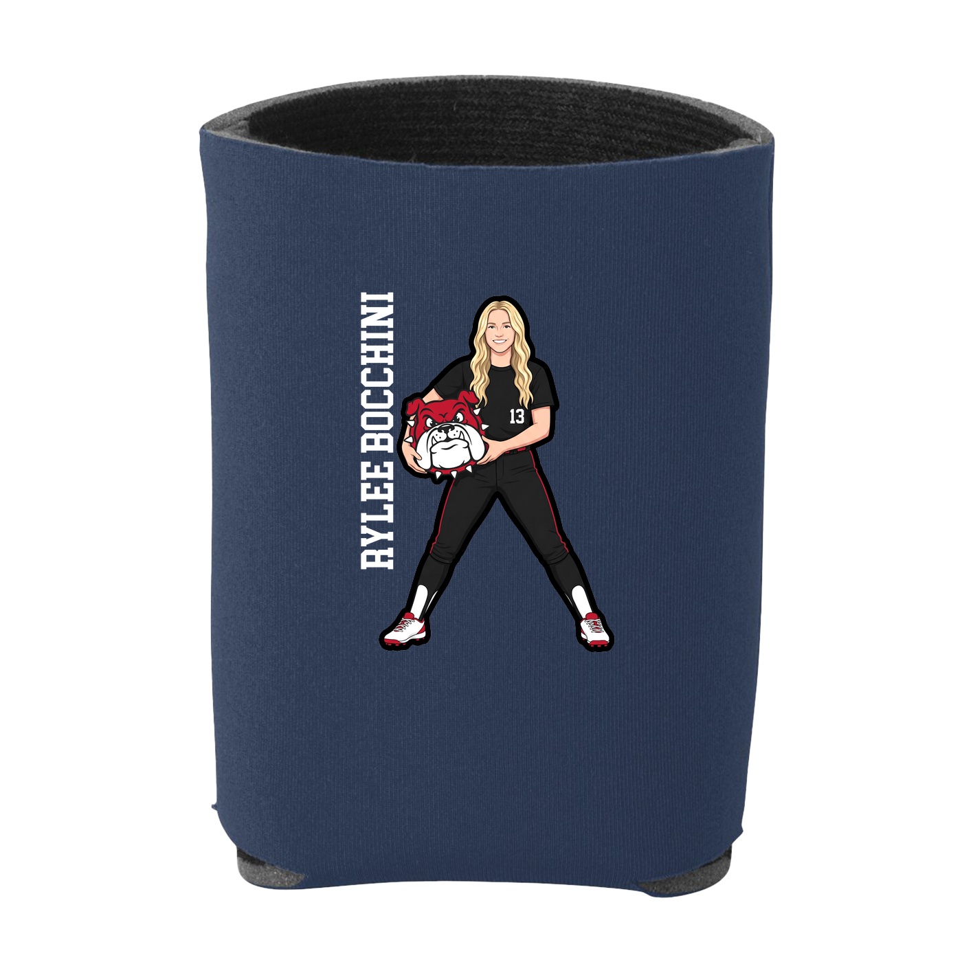 Can Holder — Name Vertical in Navy