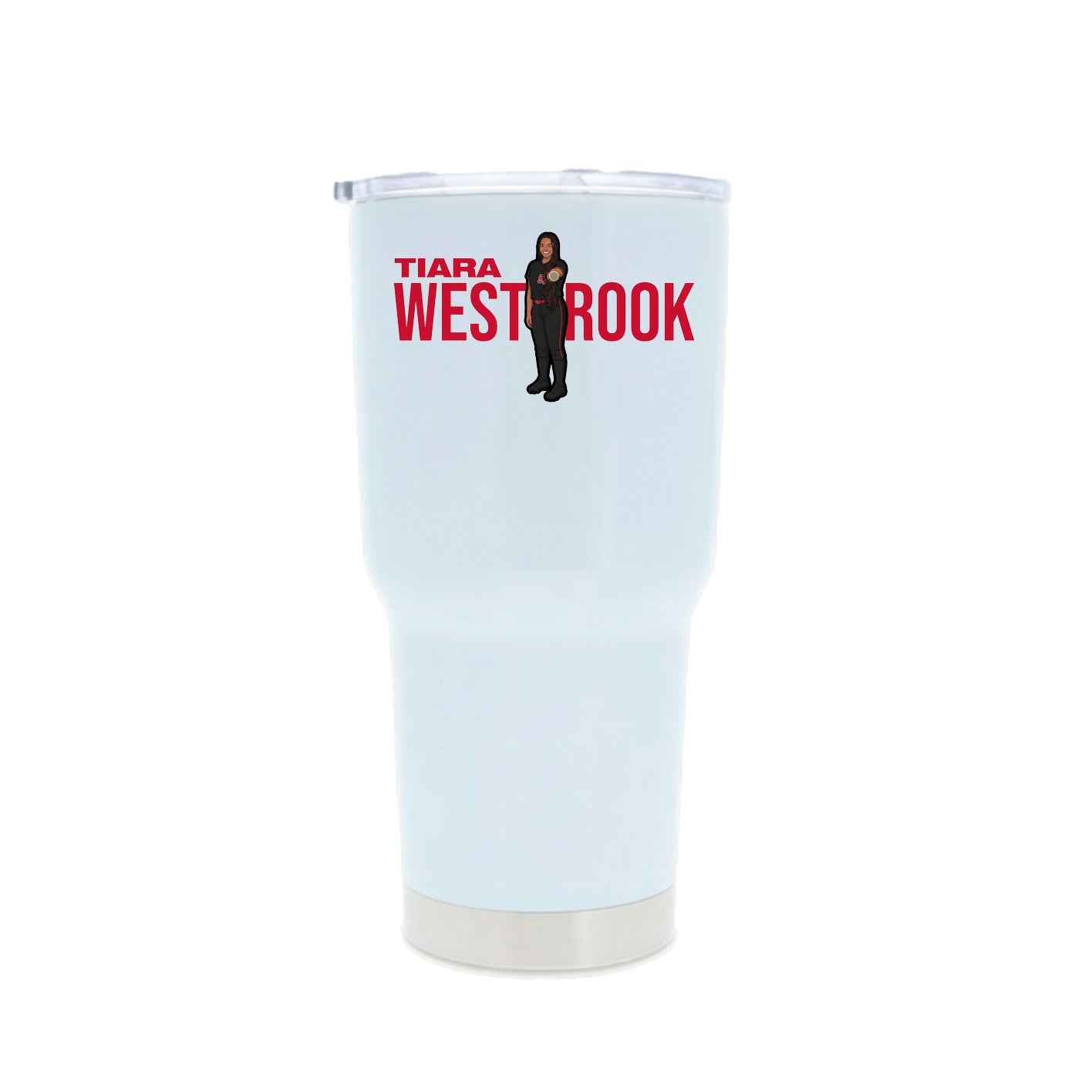 30oz Stainless Steel Tumbler — Player Name in White
