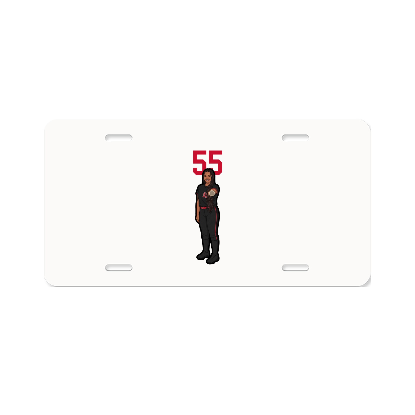 License Plate — Number Top in Classic
