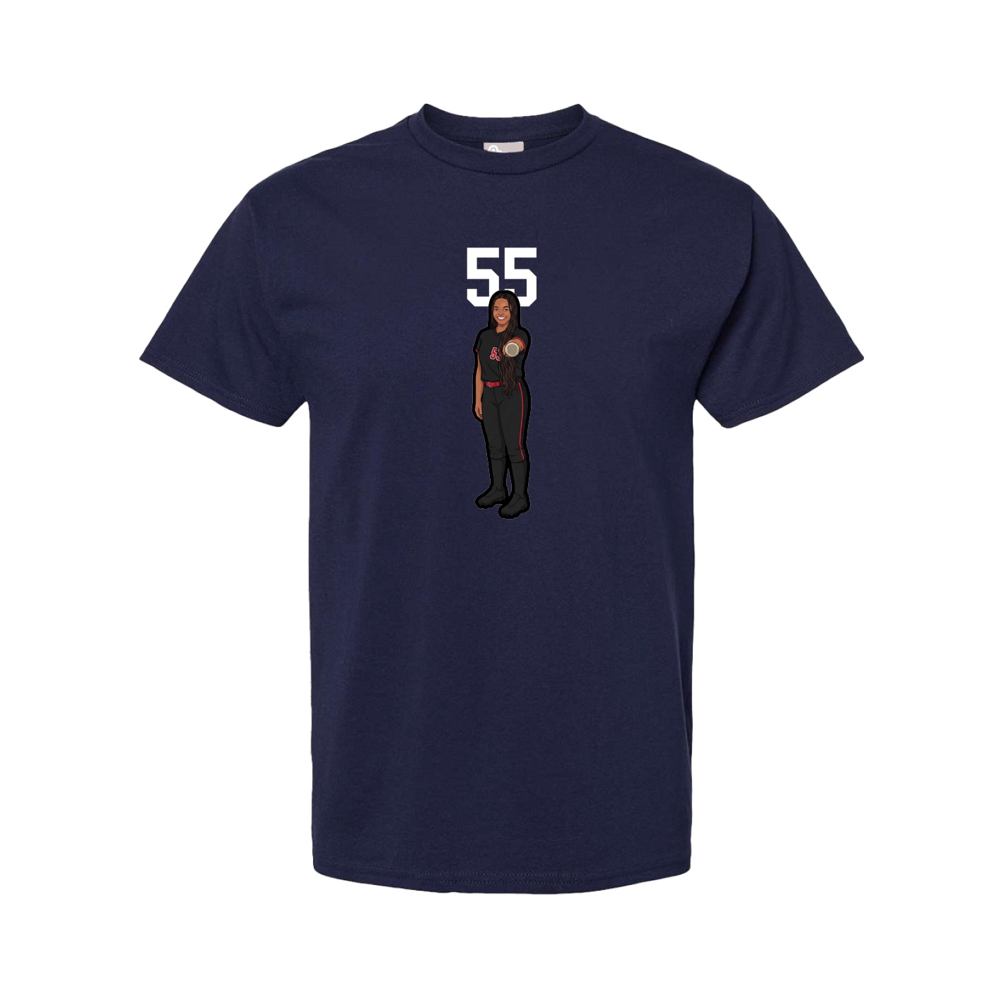 Tee — Number Top in Navy