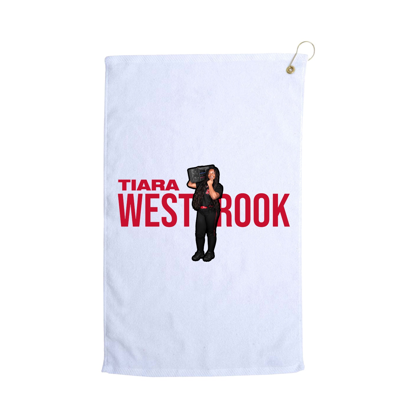 Golf Towel — Player Name in White