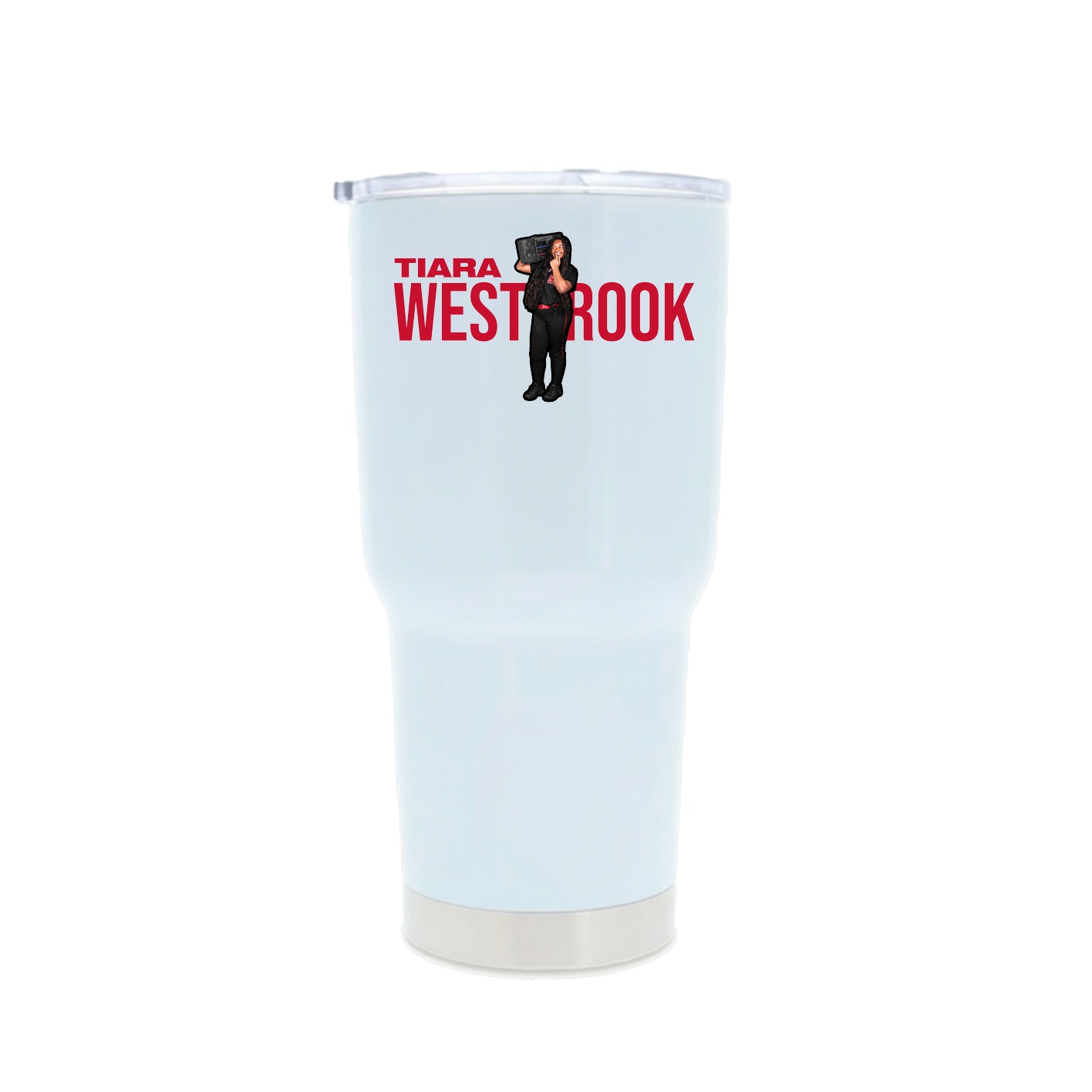 30oz Stainless Steel Tumbler — Player Name in White