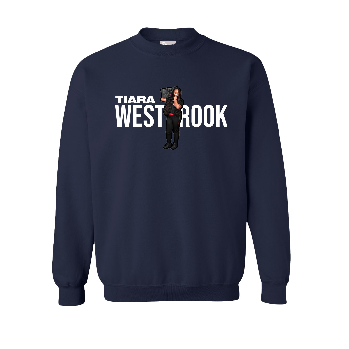 Fleece Crew — Player Name in Navy