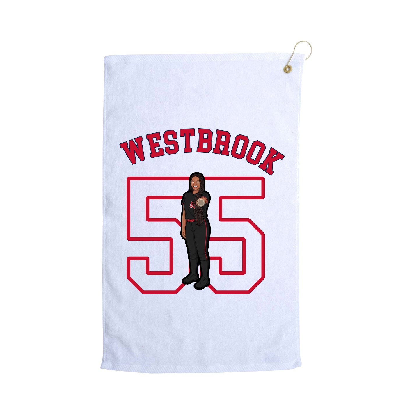 Golf Towel — Shirsey Arch in White