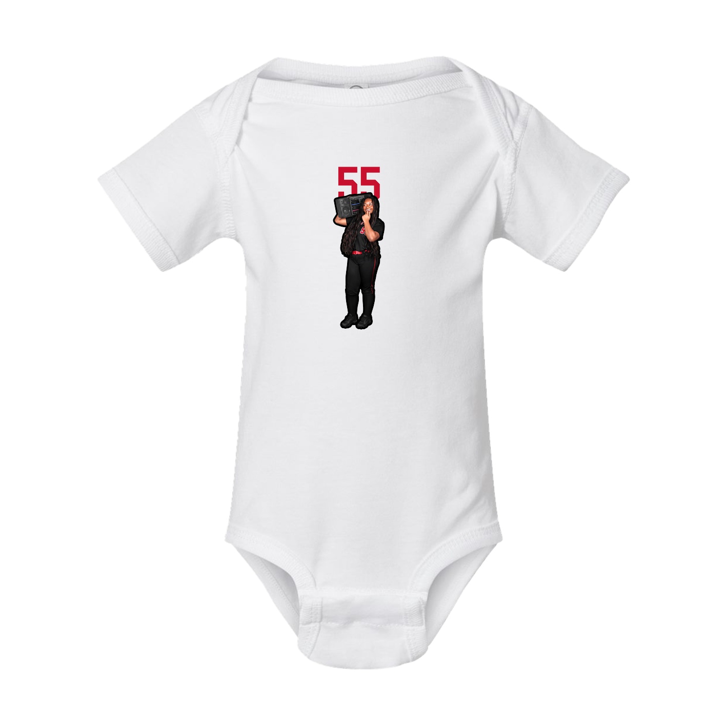Baby Onesie — Number Top in White