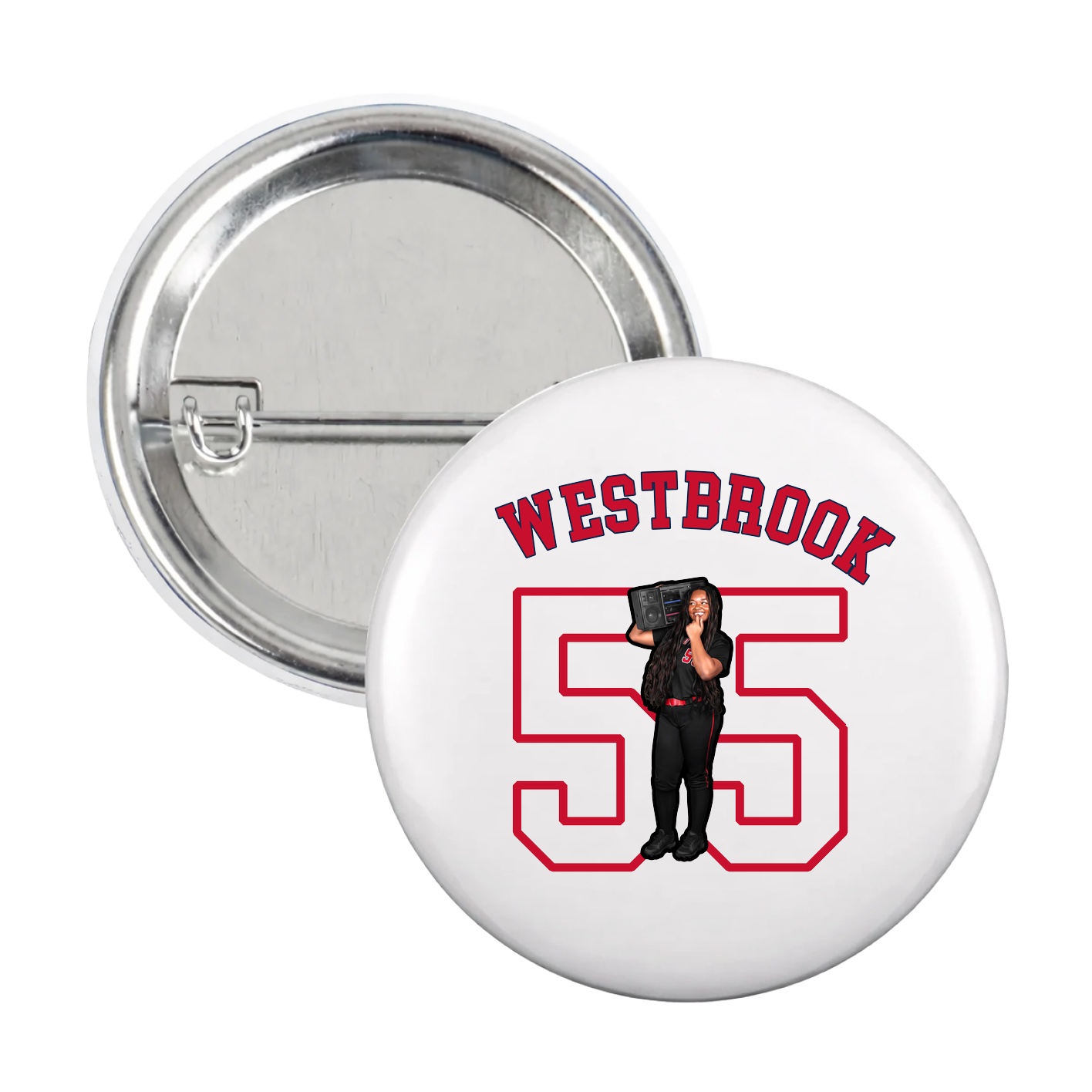 Game Day Button — Shirsey Arch in White