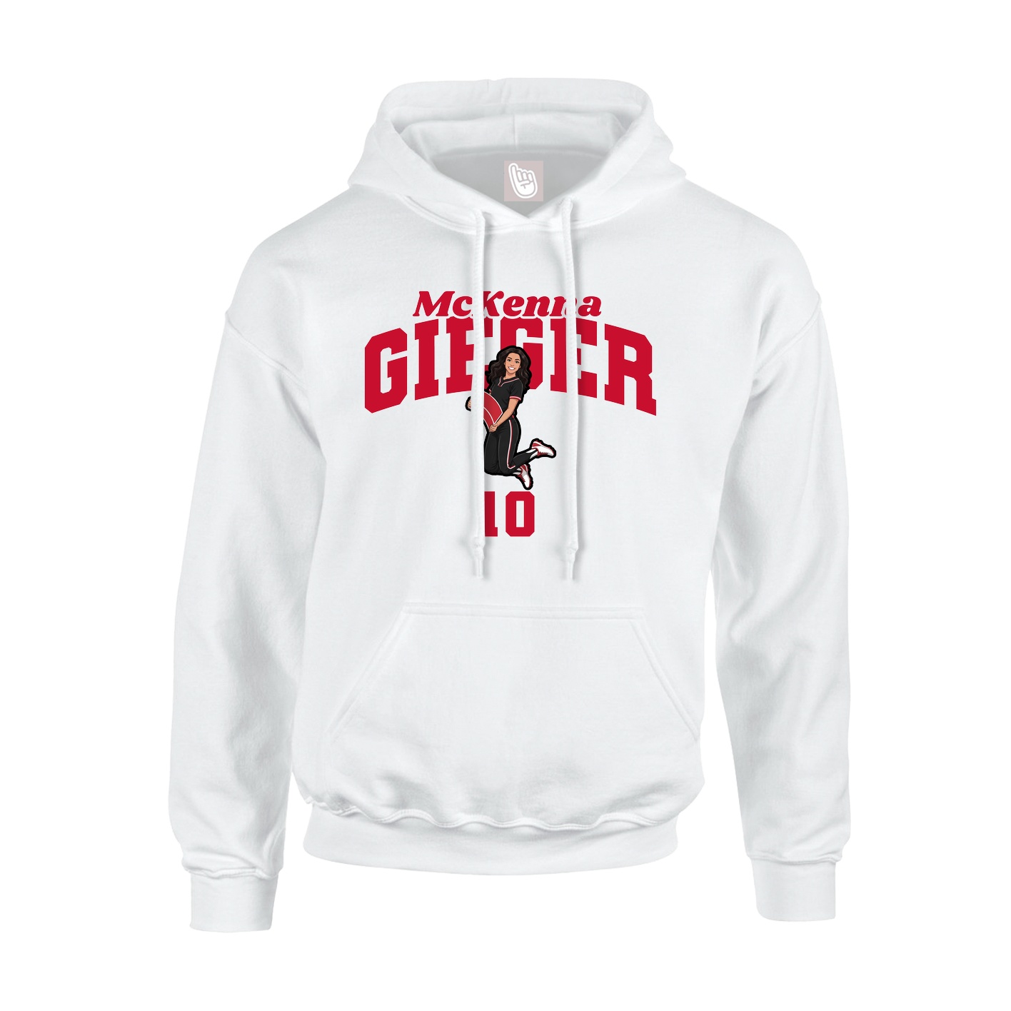 Hoodie — Signature Arch in White