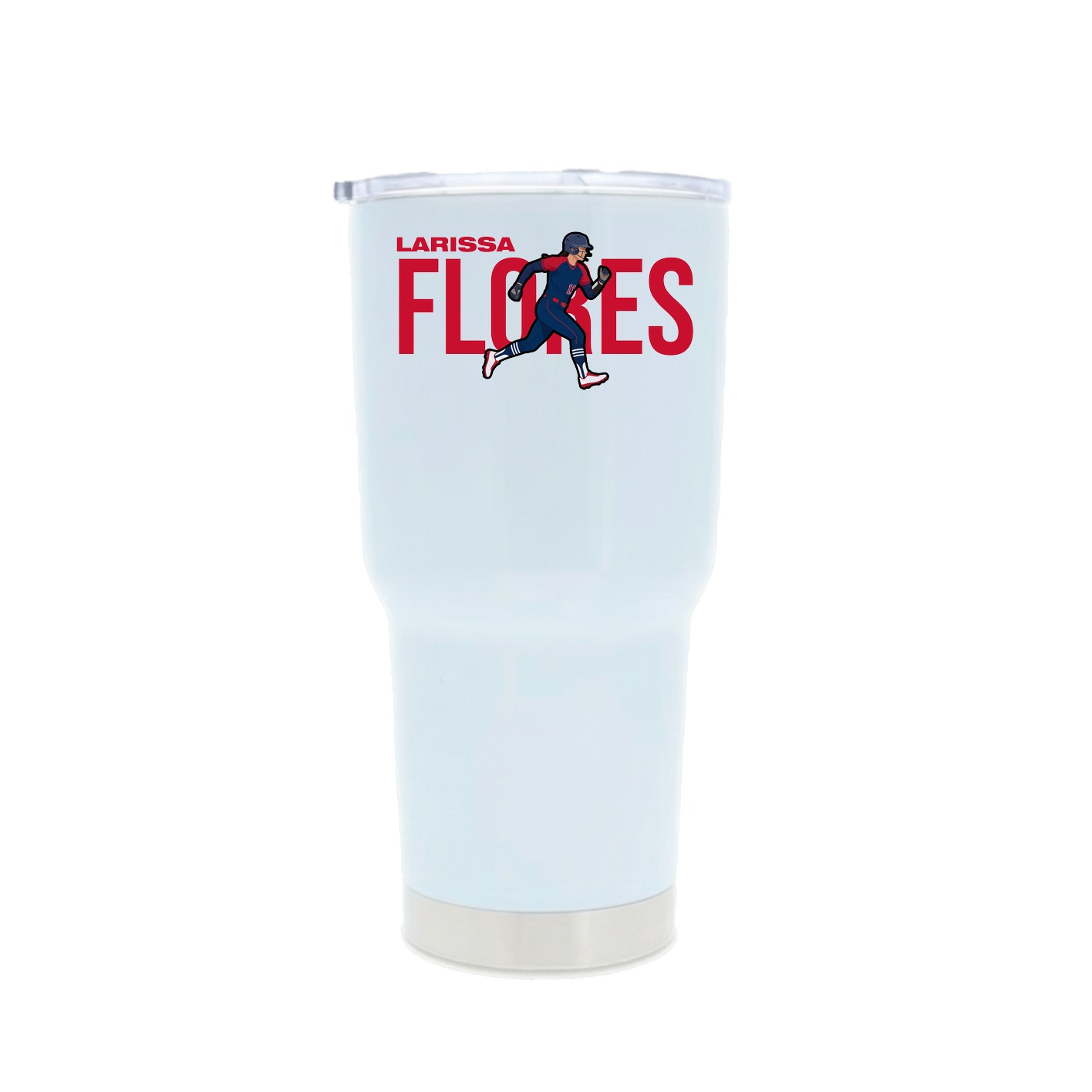 30oz Stainless Steel Tumbler — Player Name in White