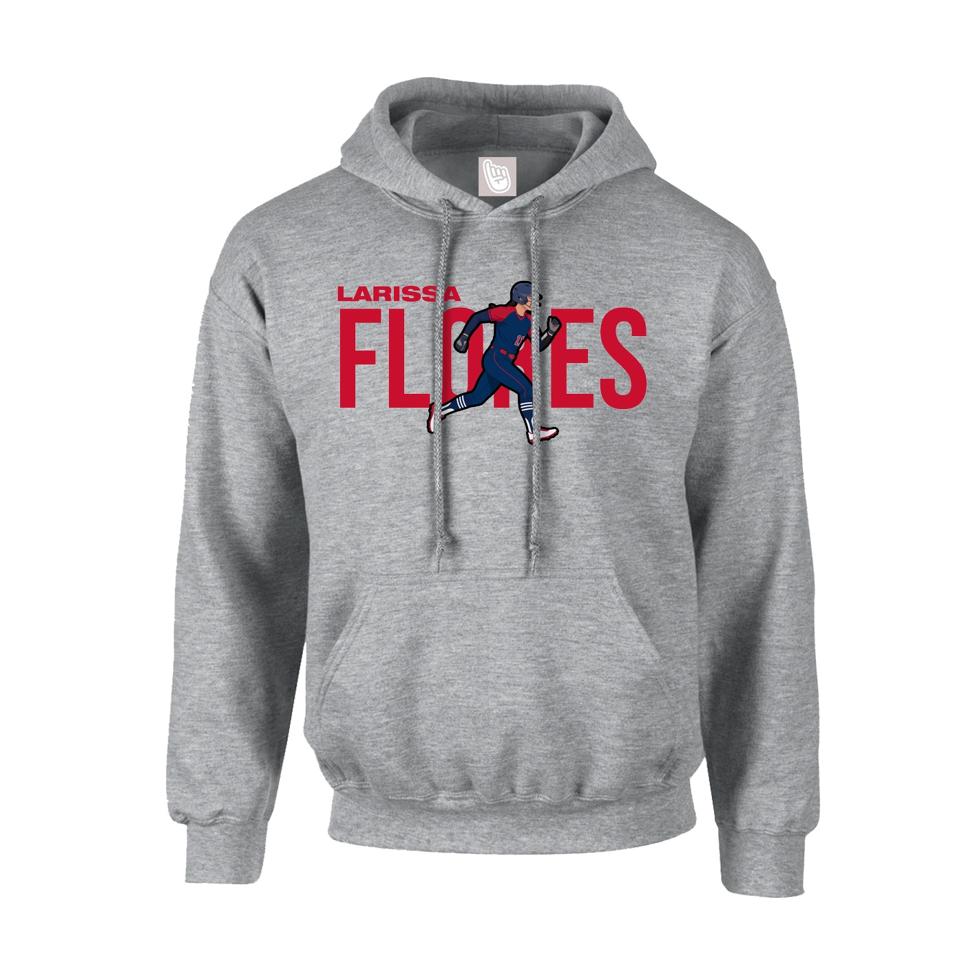 Youth Hoodie — Player Name in Grey