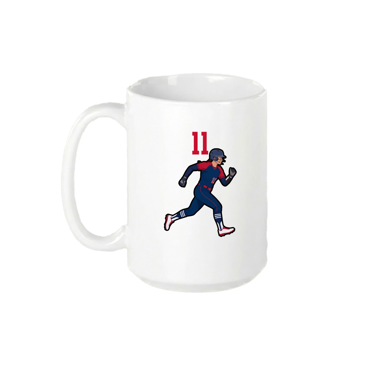 15oz Coffee Mug — Number Top in White