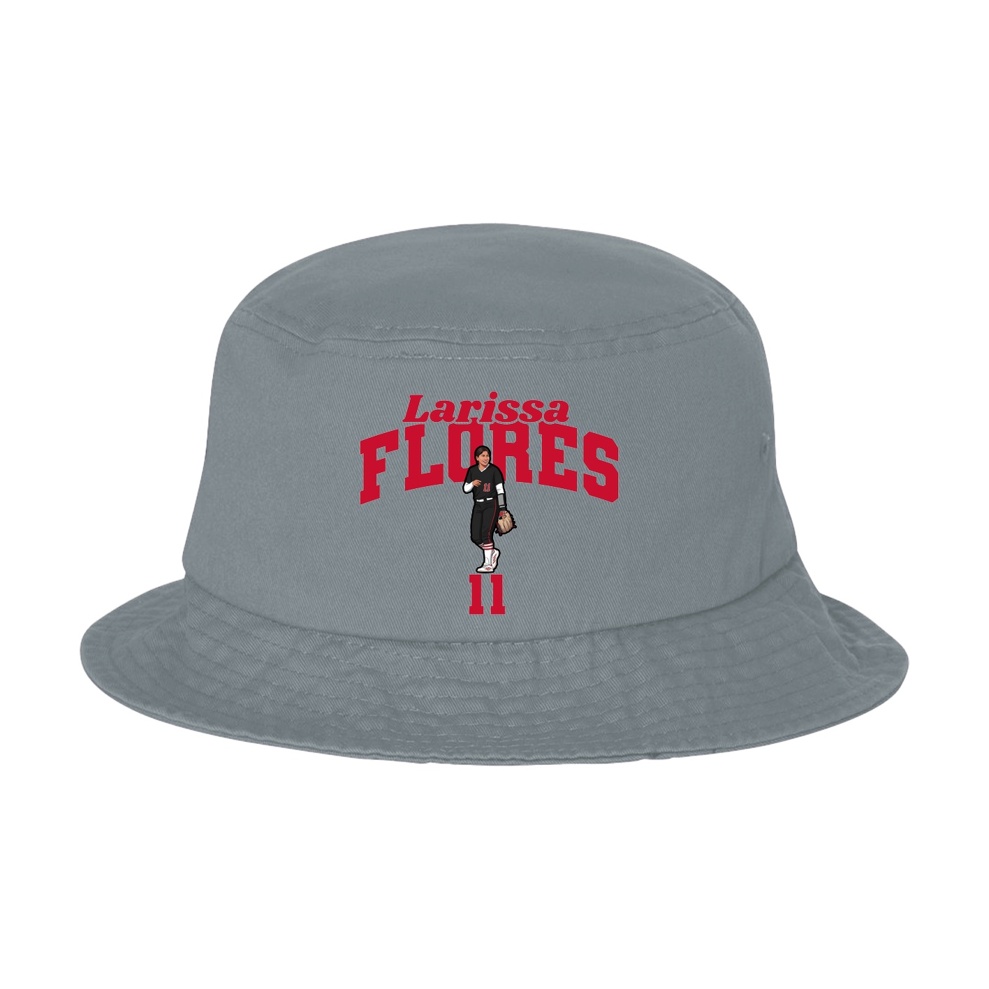 Bucket Cap — Signature Arch in Grey