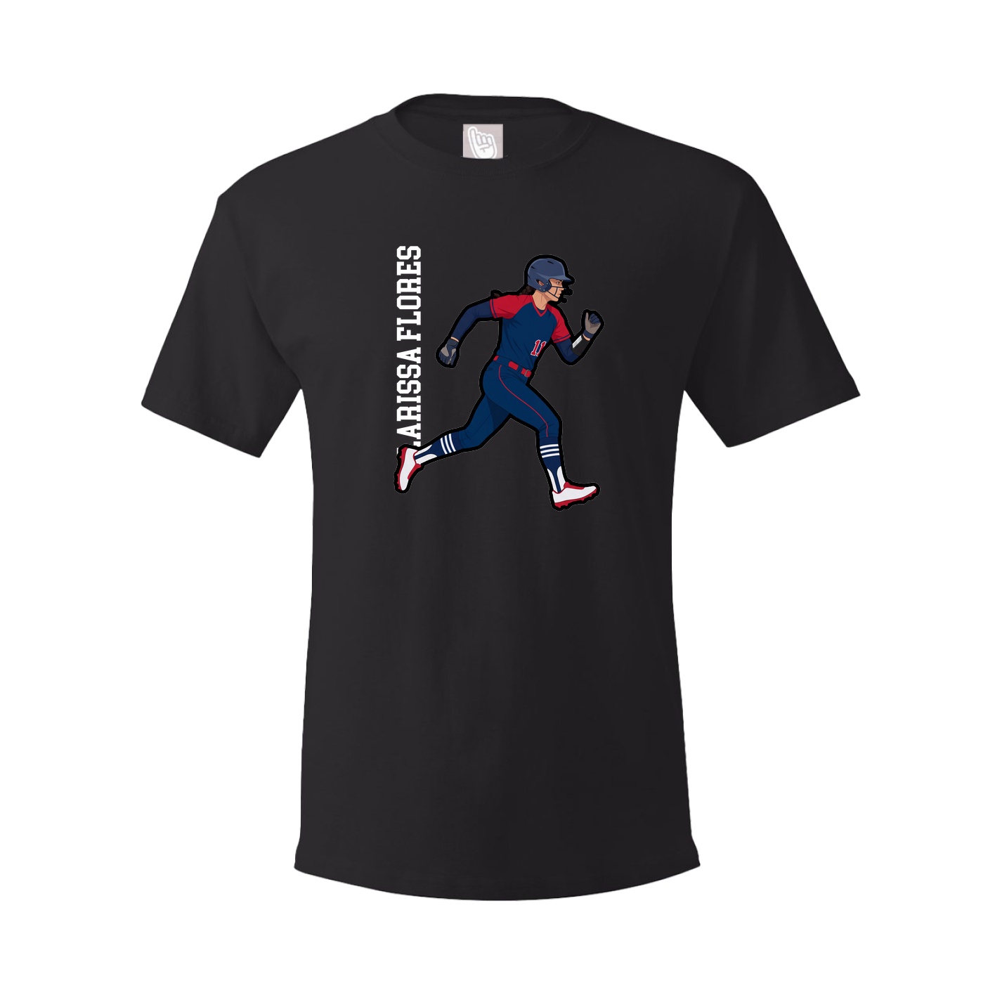 Youth Tee — Name Vertical in Black