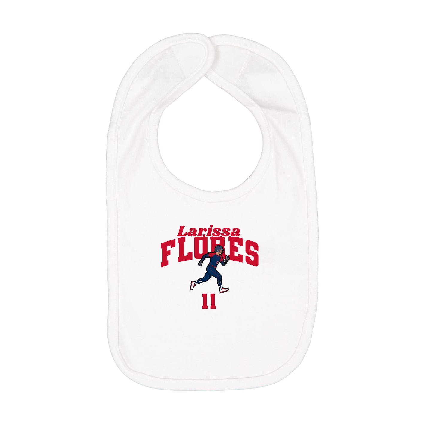 Infant Bib — Signature Arch in White