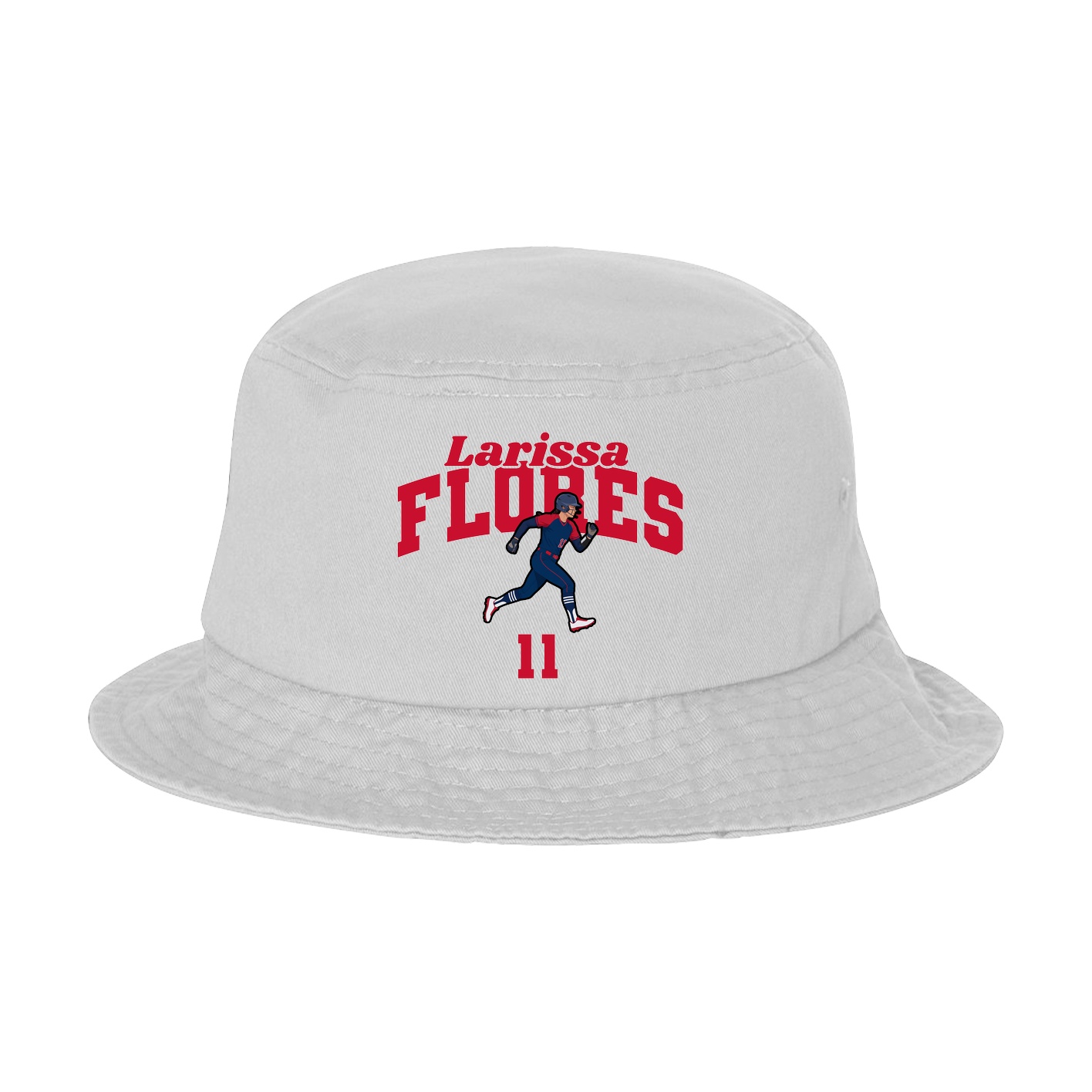 Bucket Cap — Signature Arch in White