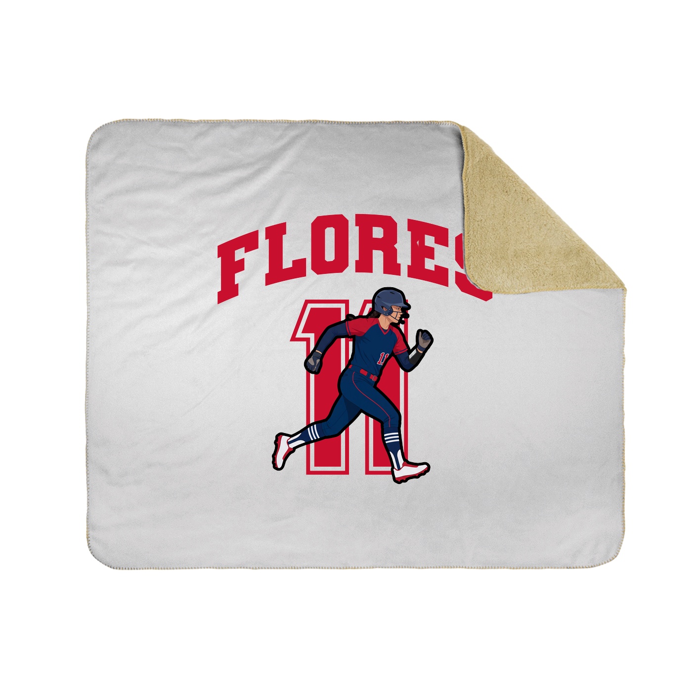 Throw Blanket — Number in White