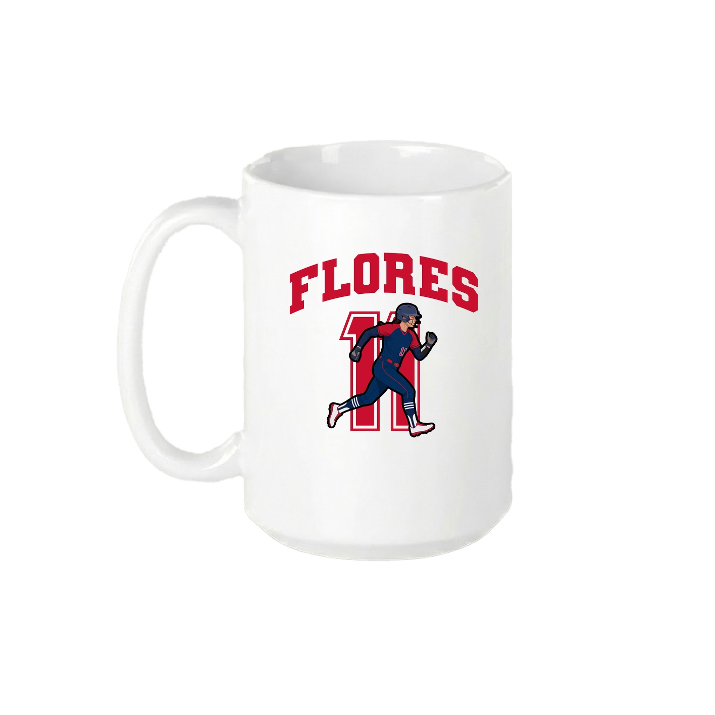 15oz Coffee Mug — Number in White