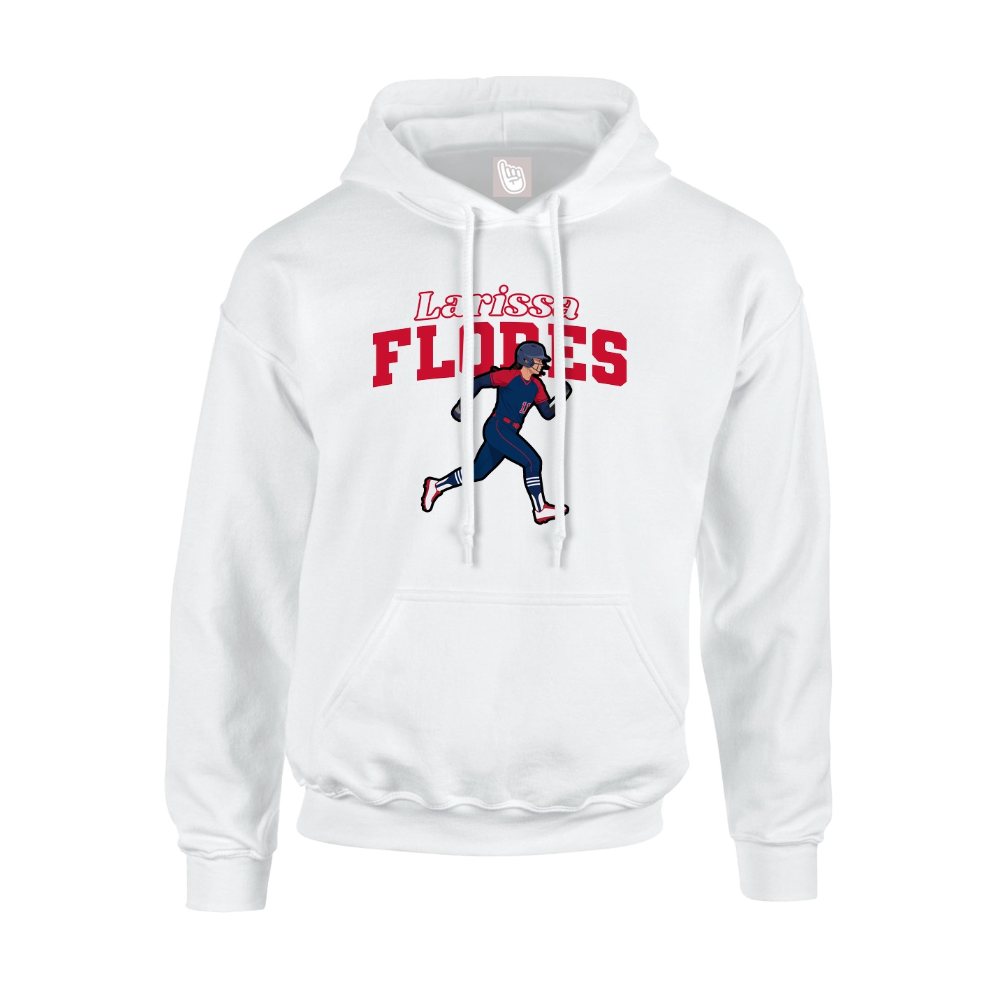 Hoodie — Name Arch in White