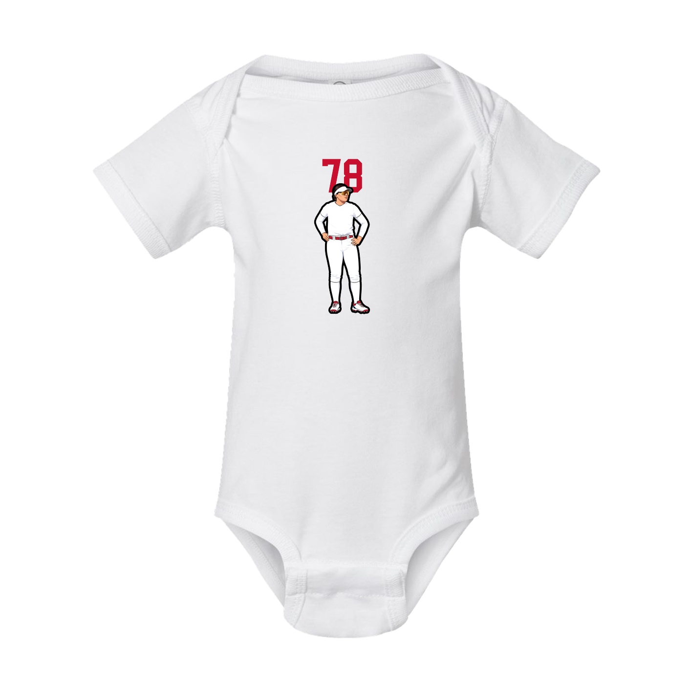 Baby Onesie — Number Top in White