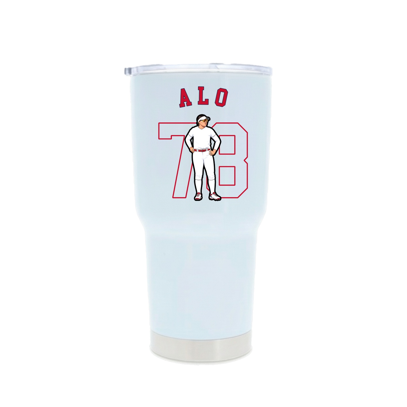 30oz Stainless Steel Tumbler — Shirsey Arch in White