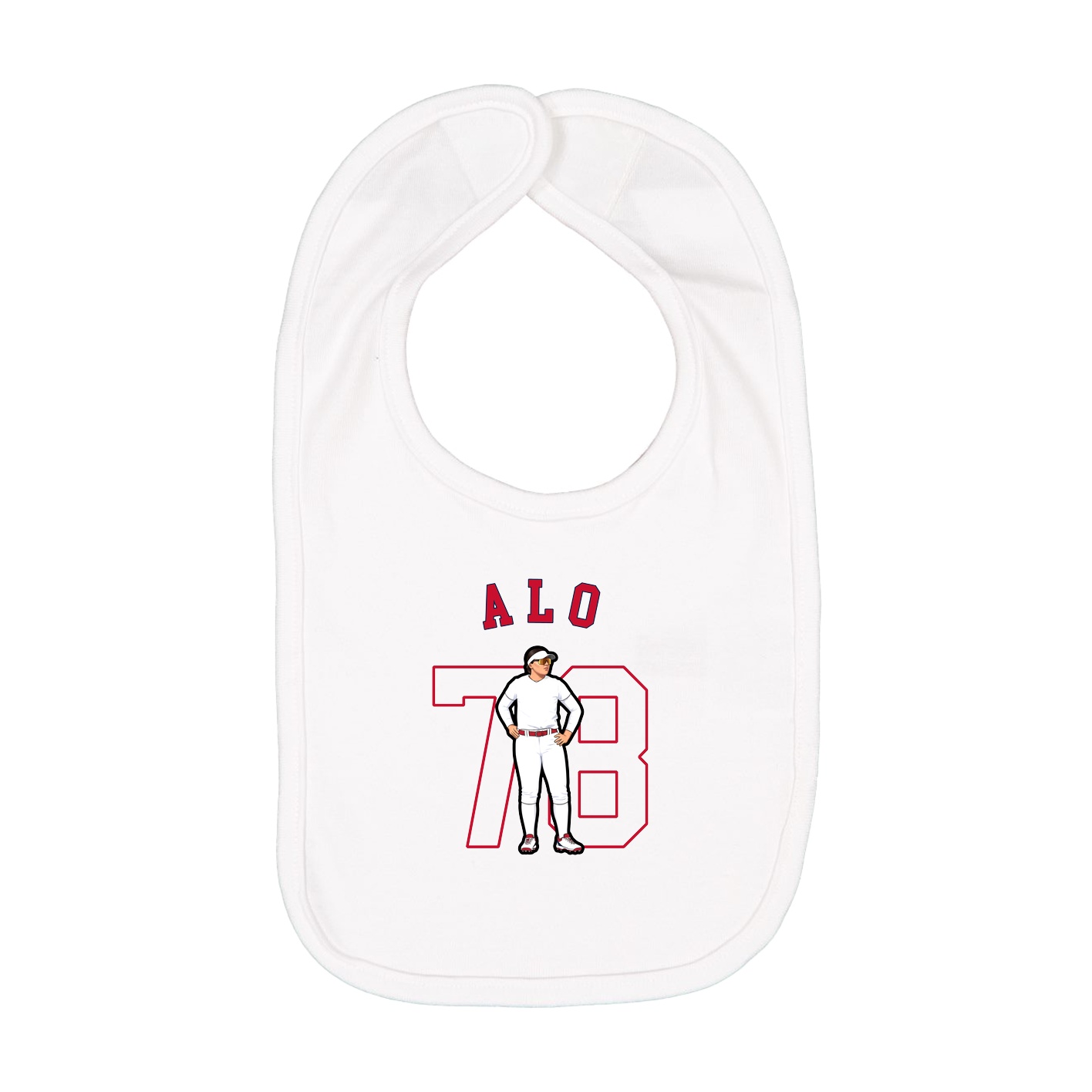 Infant Bib — Shirsey Arch in White