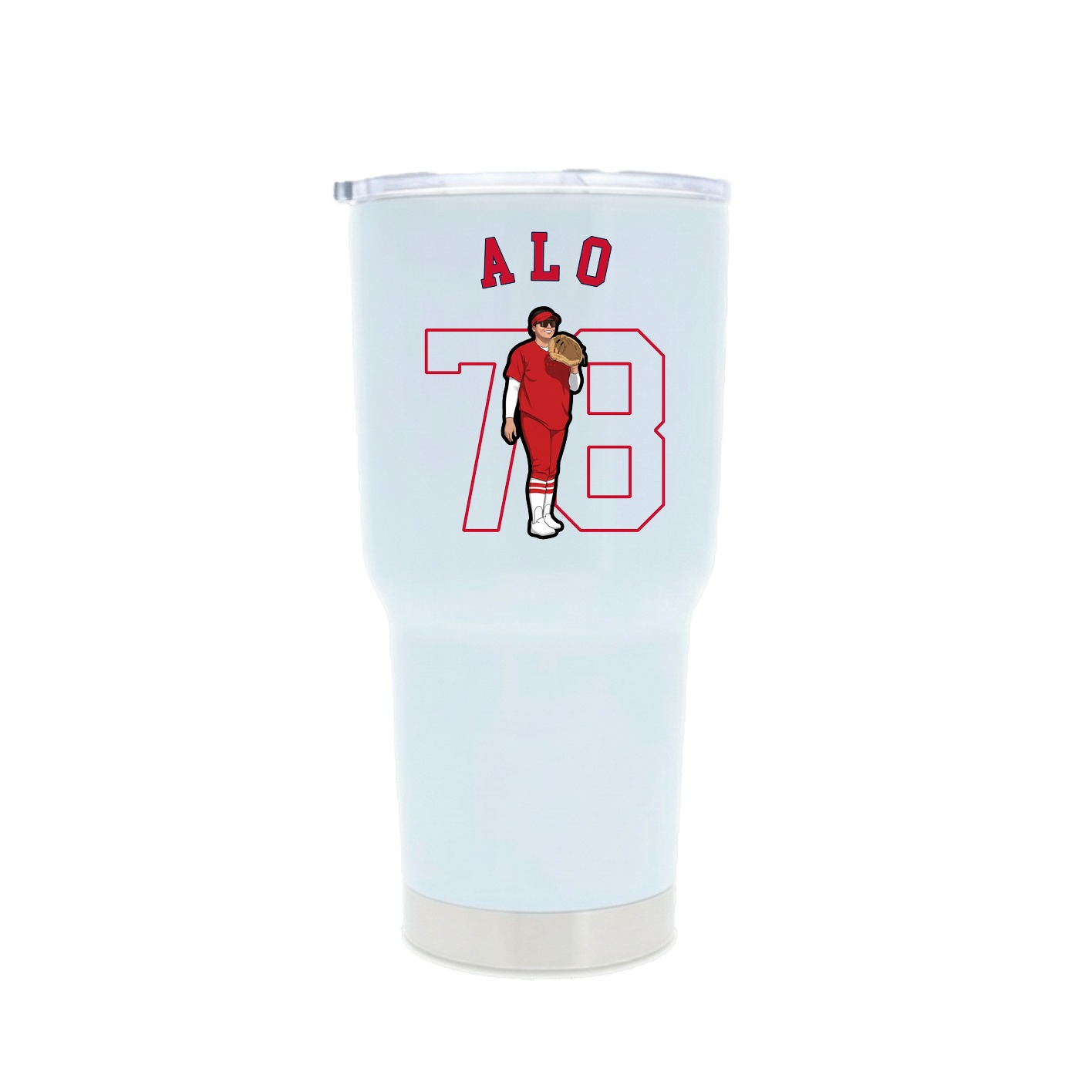 30oz Stainless Steel Tumbler — Shirsey Arch in White