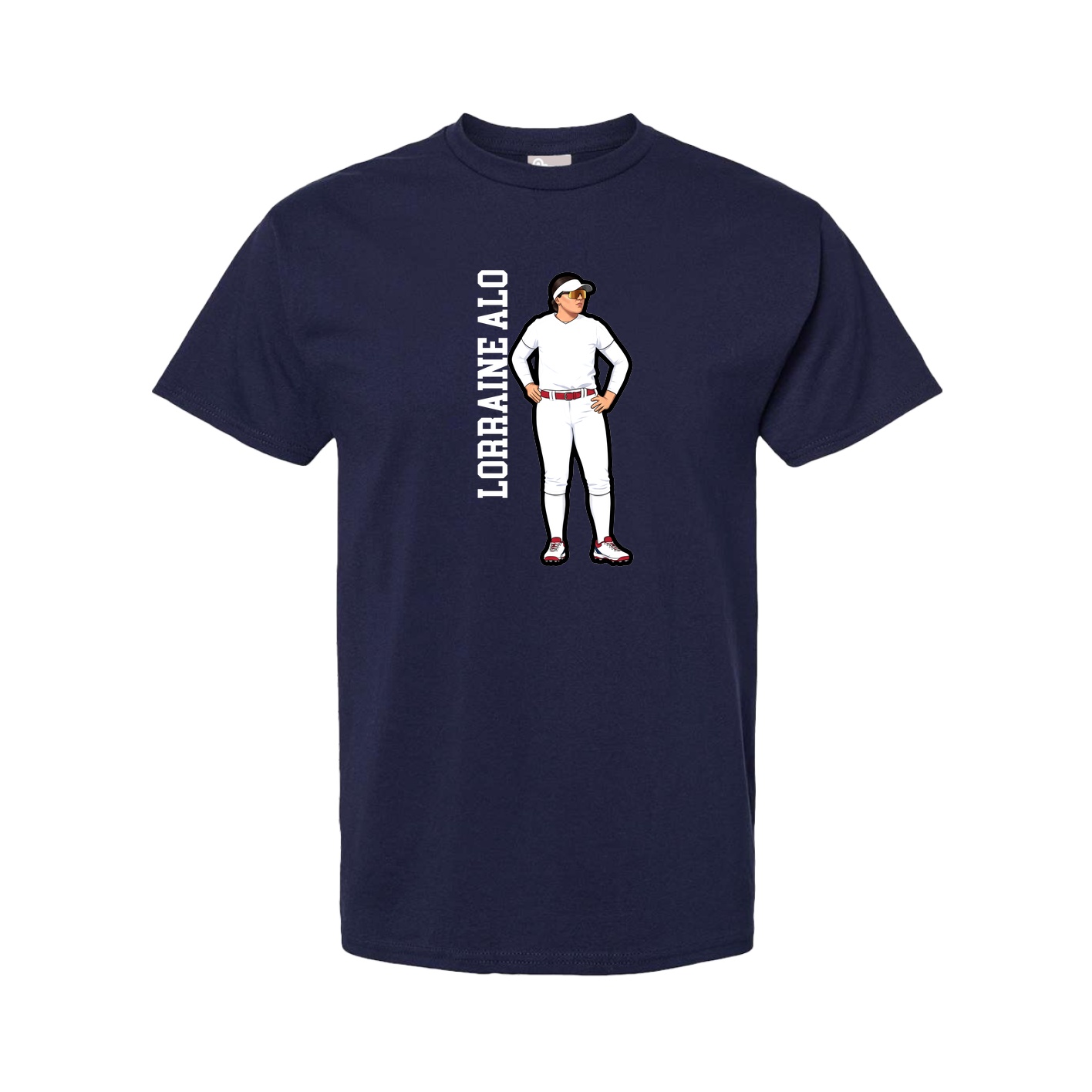 Youth Tee — Name Vertical in Navy