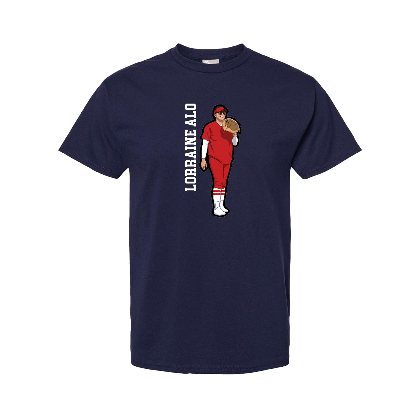 Tee — Name Vertical in Navy