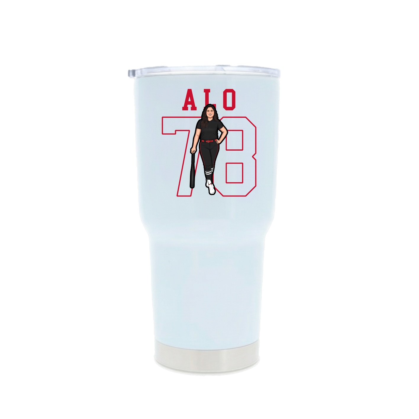 30oz Stainless Steel Tumbler — Shirsey in White