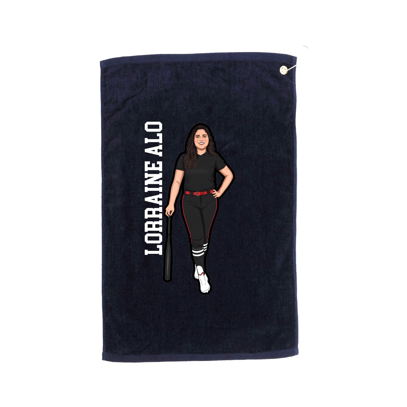 Golf Towel — Name Vertical in Navy
