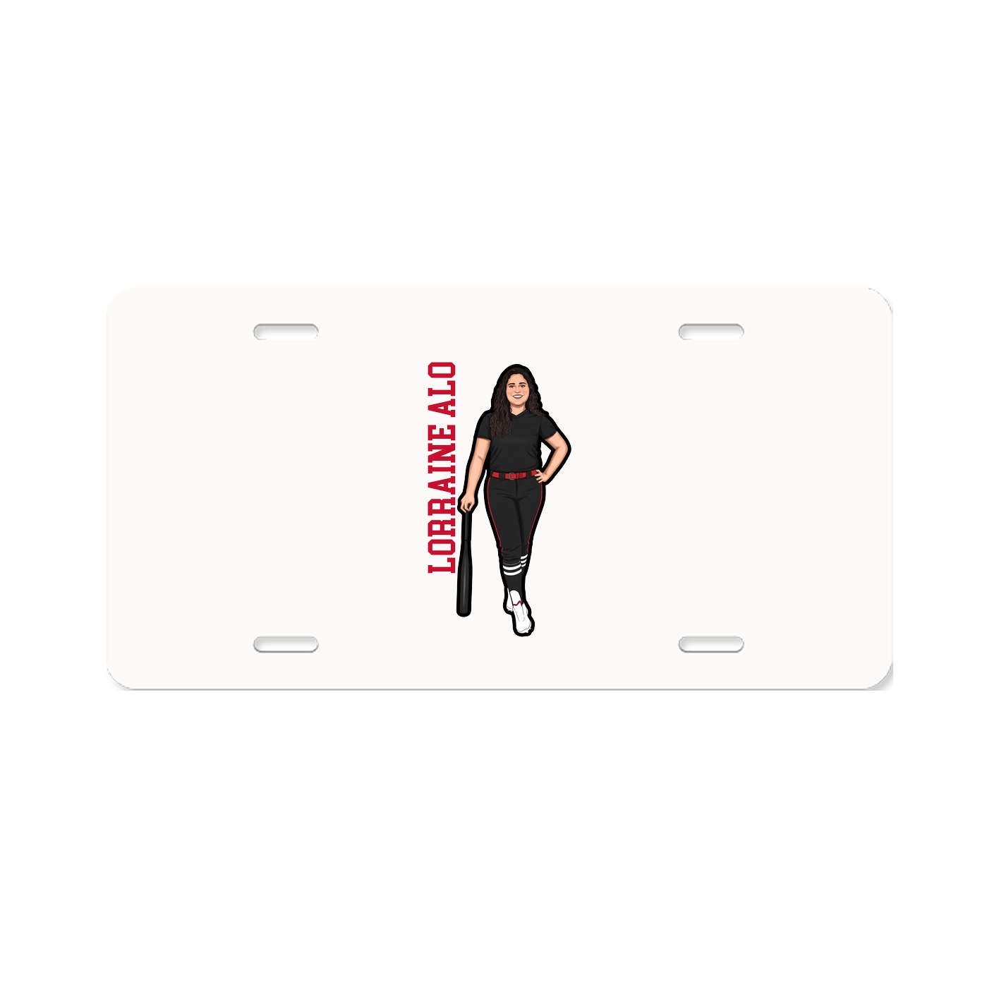 License Plate — Name Vertical in Classic
