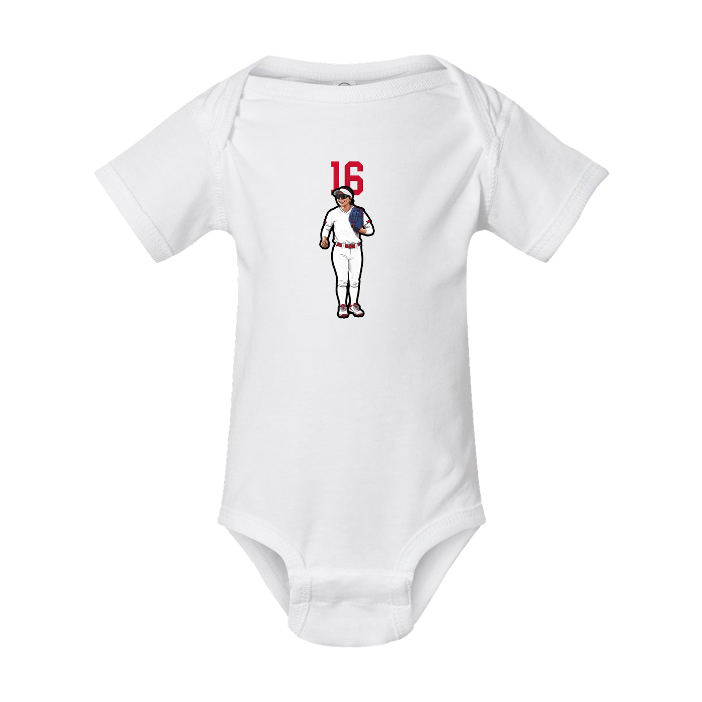 Baby Onesie — Number Top in White