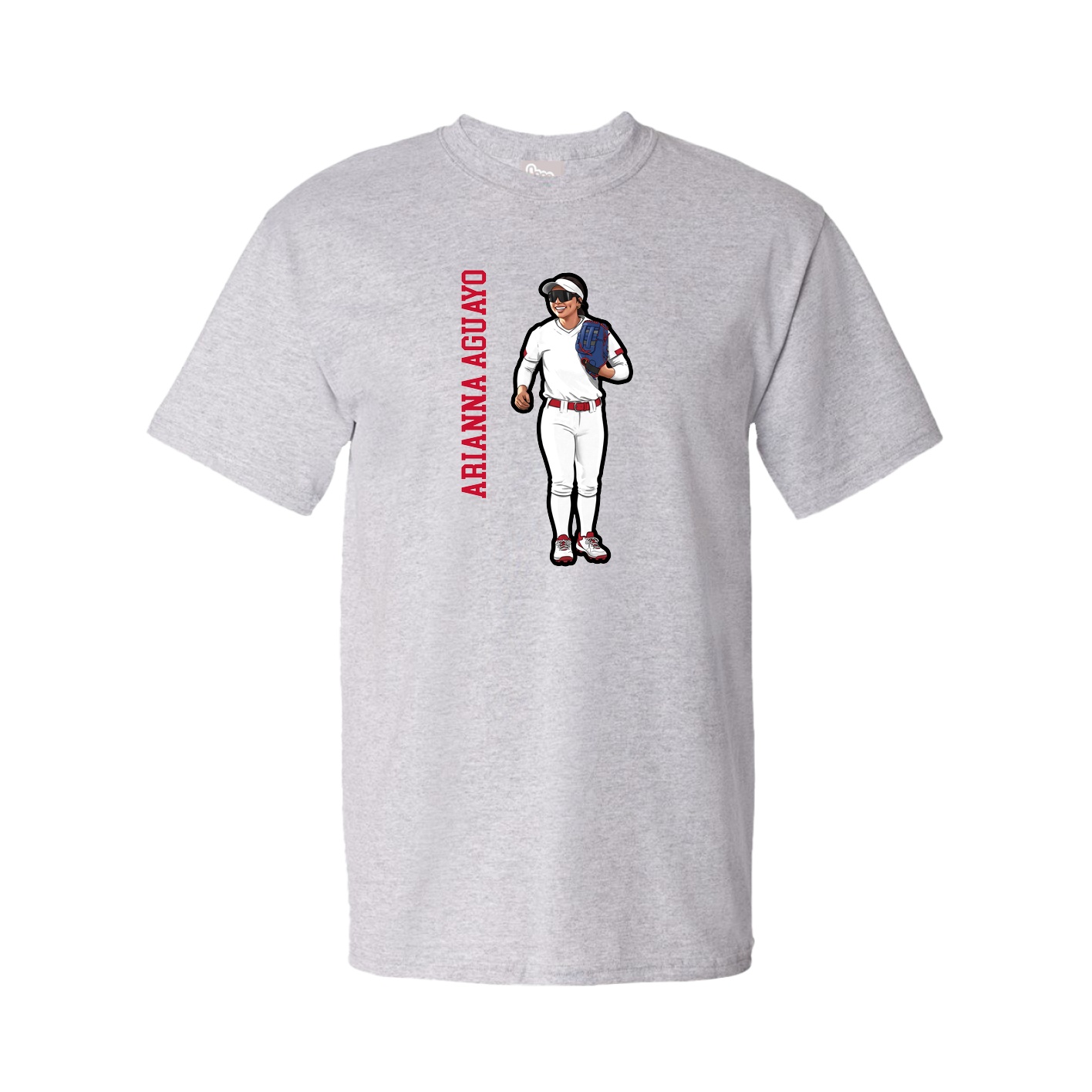 Tee — Name Vertical in Grey